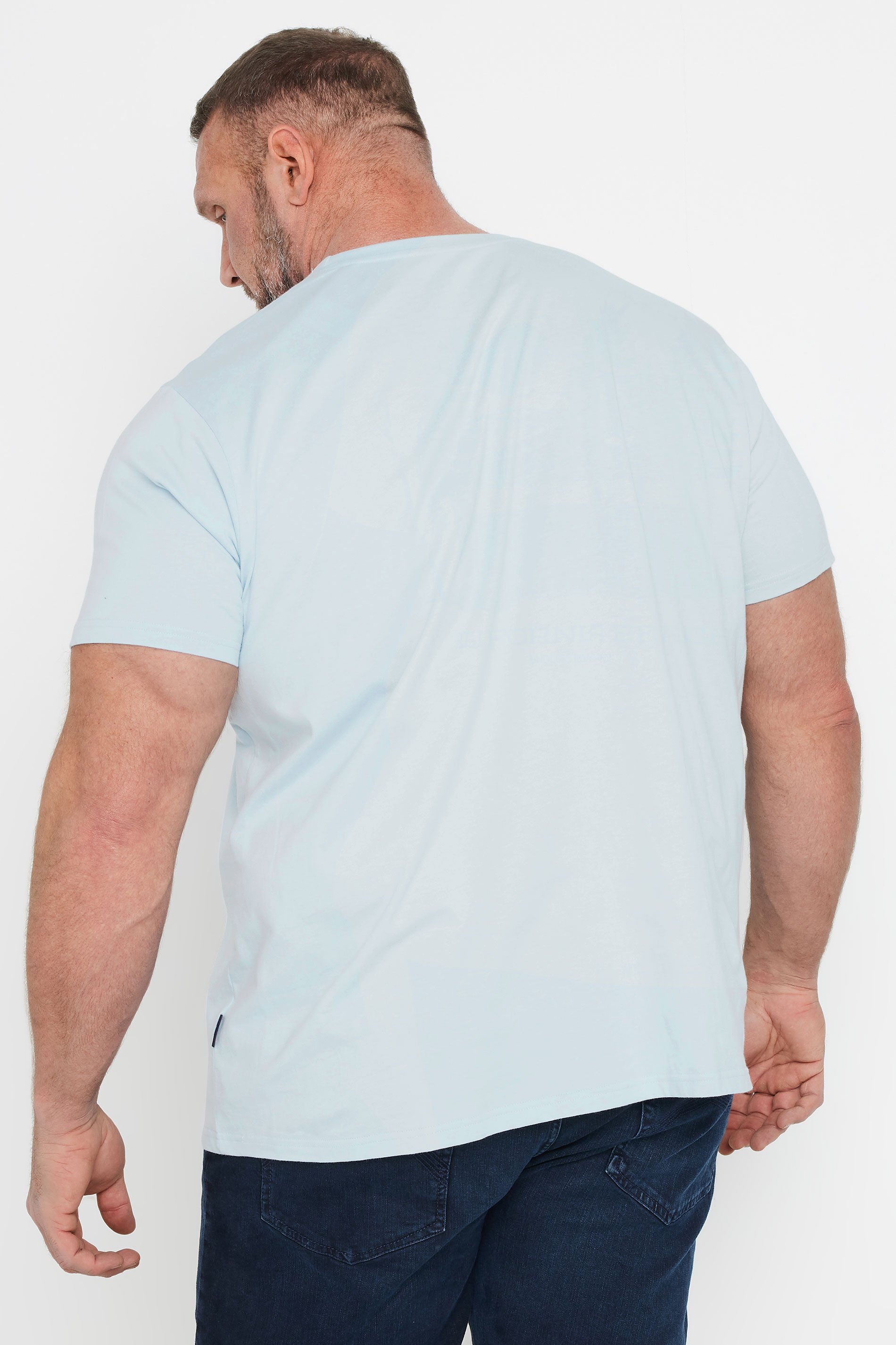 BadRhino Big & Tall Light Blue 'California Beach' Campervan T-Shirt | BadRhino 4