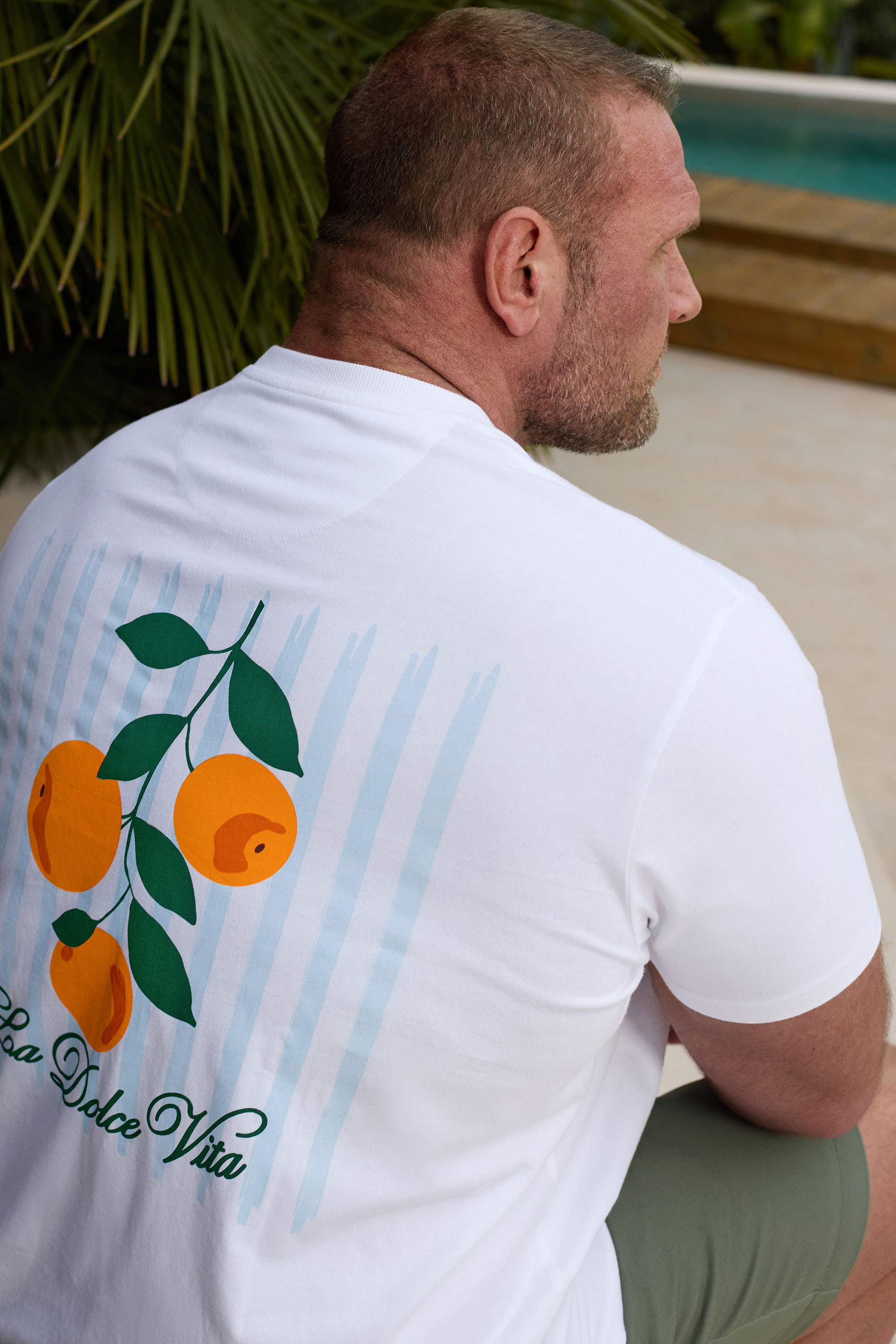 BadRhino Big & Tall White 'La Dolce Vita' Graphic T-Shirt | BadRhino 1