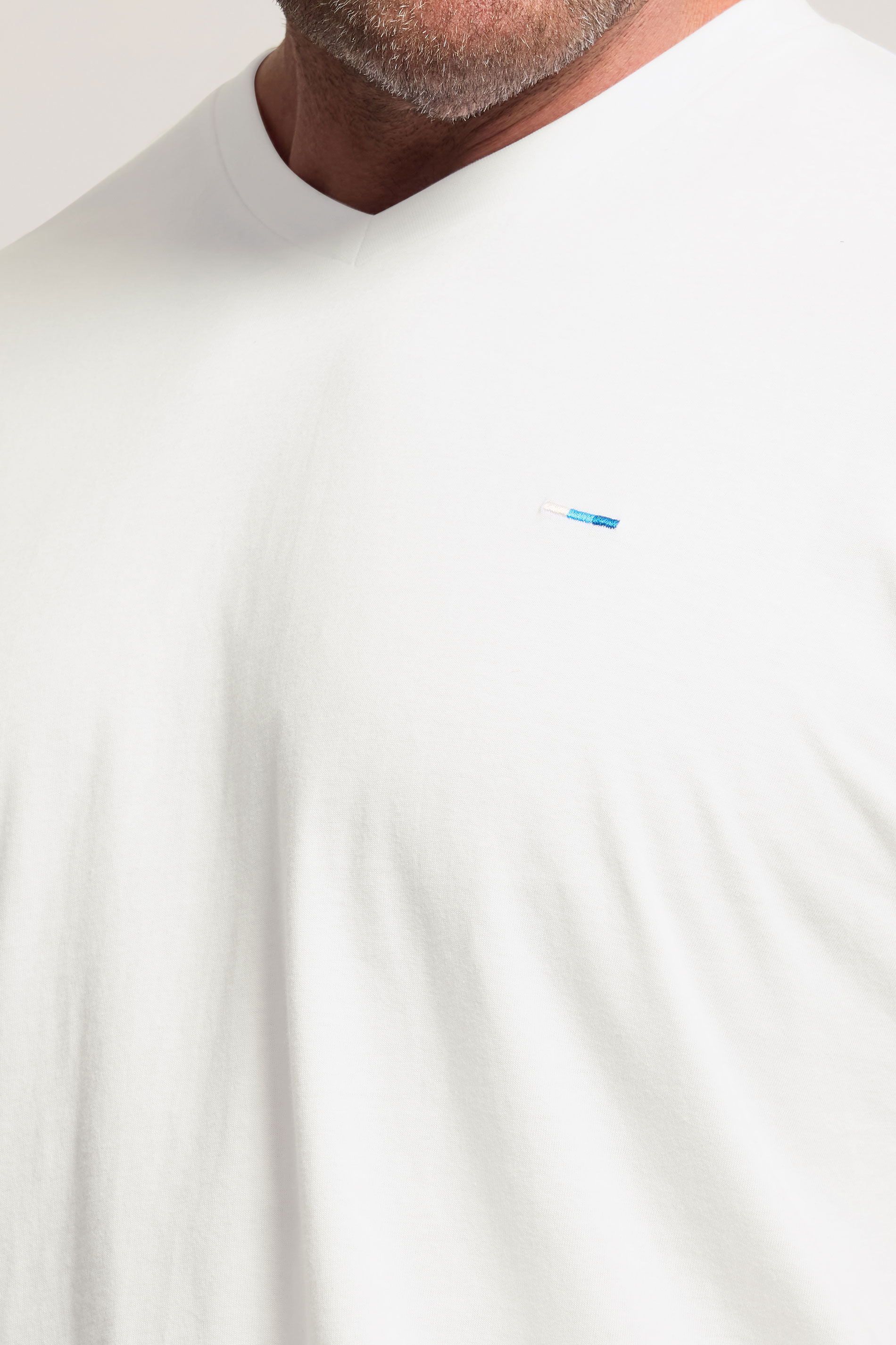 BadRhino Big & Tall White V-Neck T-Shirt | BadRhino  4
