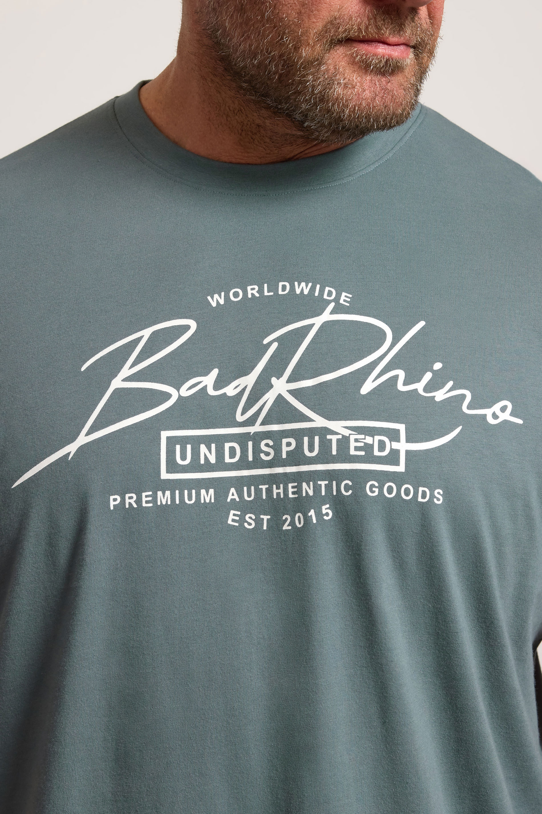 BadRhino Big & Tall Blue Script Graphic Print T-Shirt | BadRhino 5