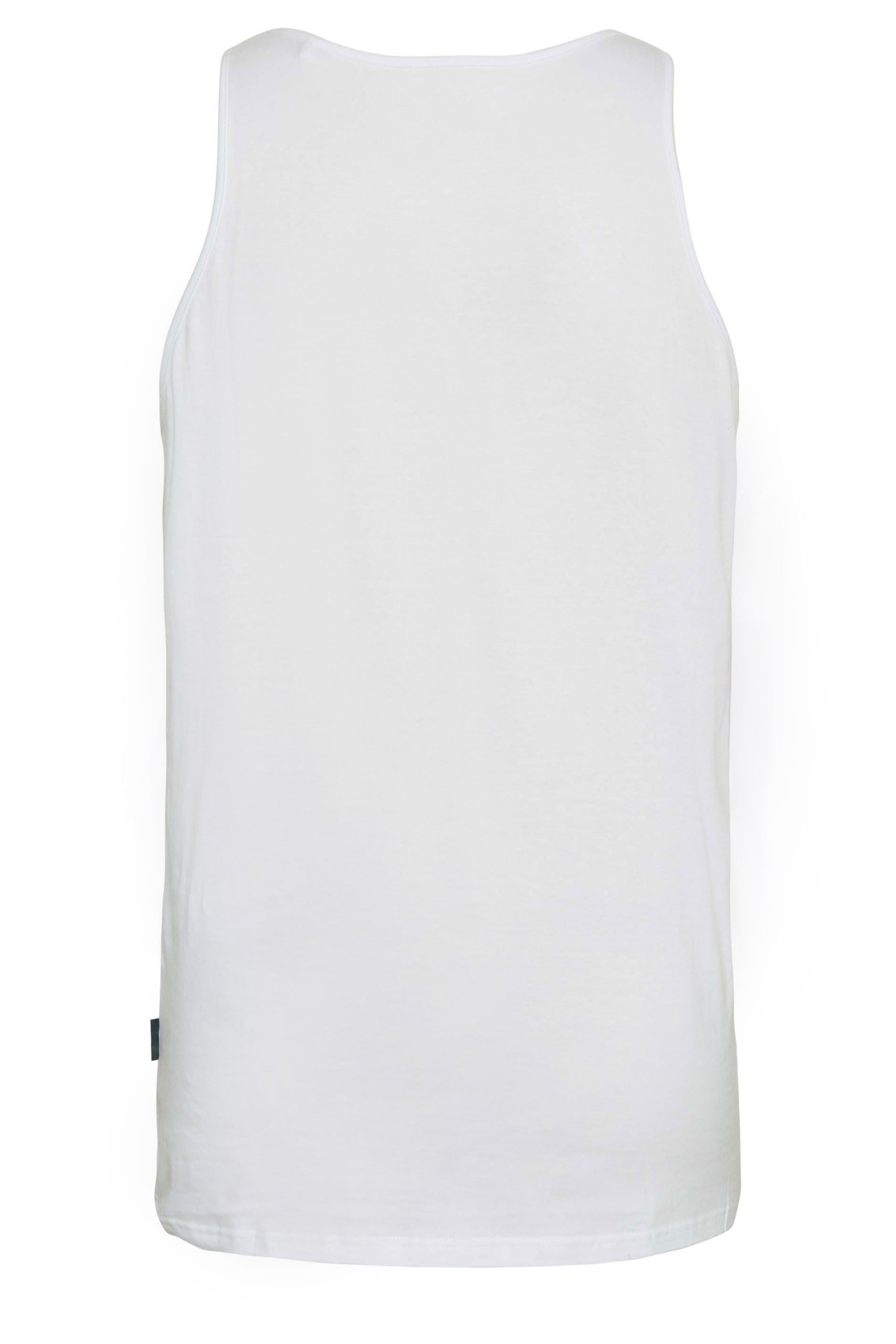 BadRhino Big & Tall White Extra Long Plain Vest Top | BadRhino 6