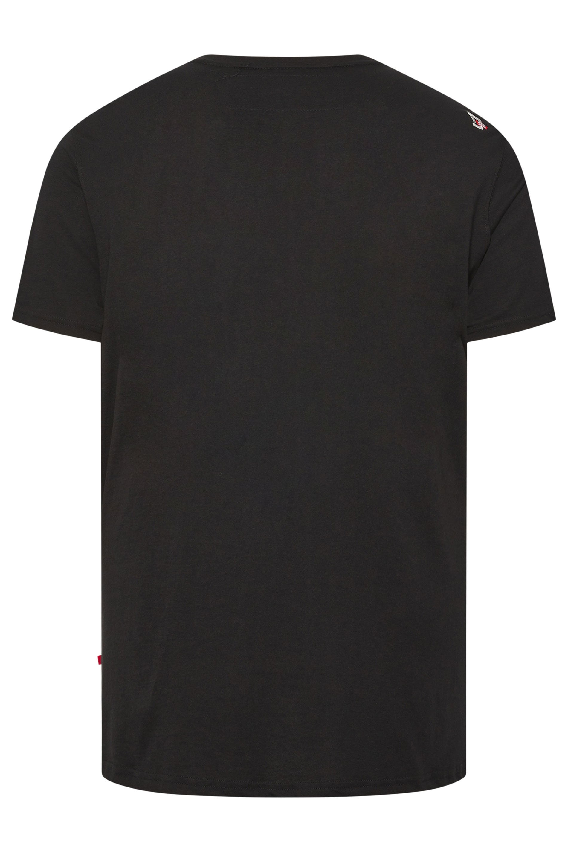 D555 Big & Tall Black Guitar Print T-Shirt | BadRhino 4