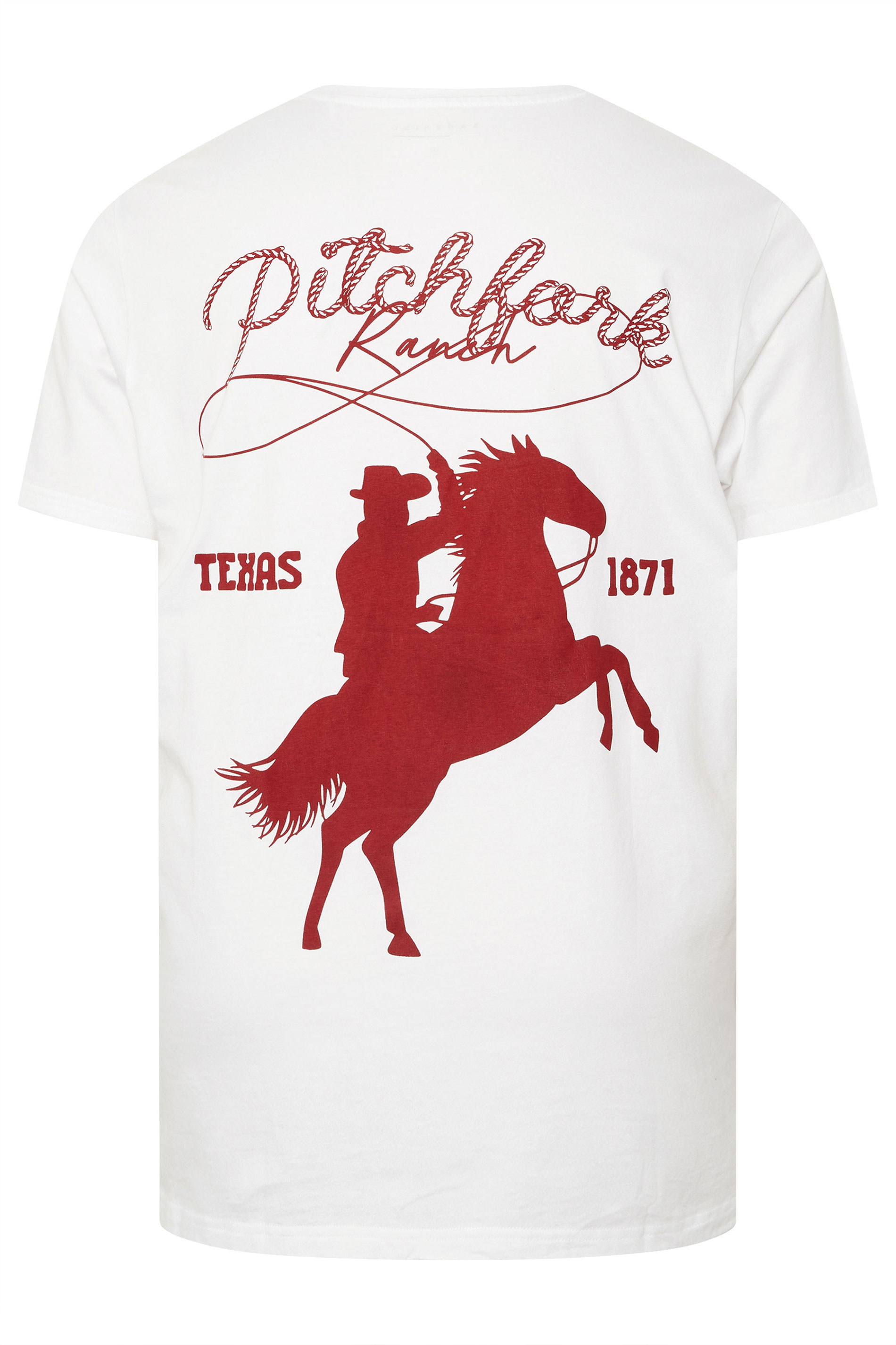 BadRhino Big & Tall White 'Pitchfork' Graphic T-Shirt | BadRhino 10