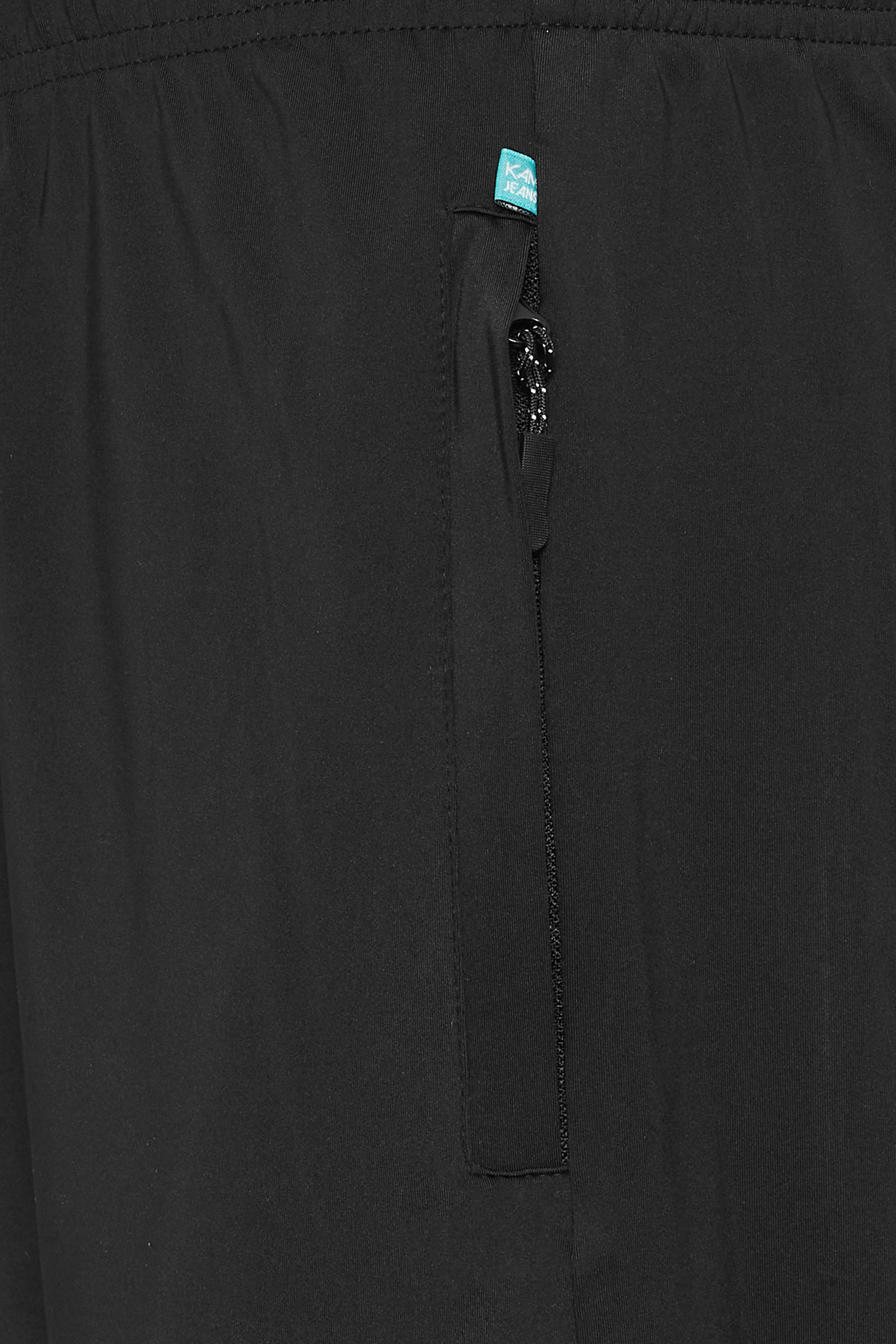 KAM Big & Tall Black Performance Shorts | BadRhino 3