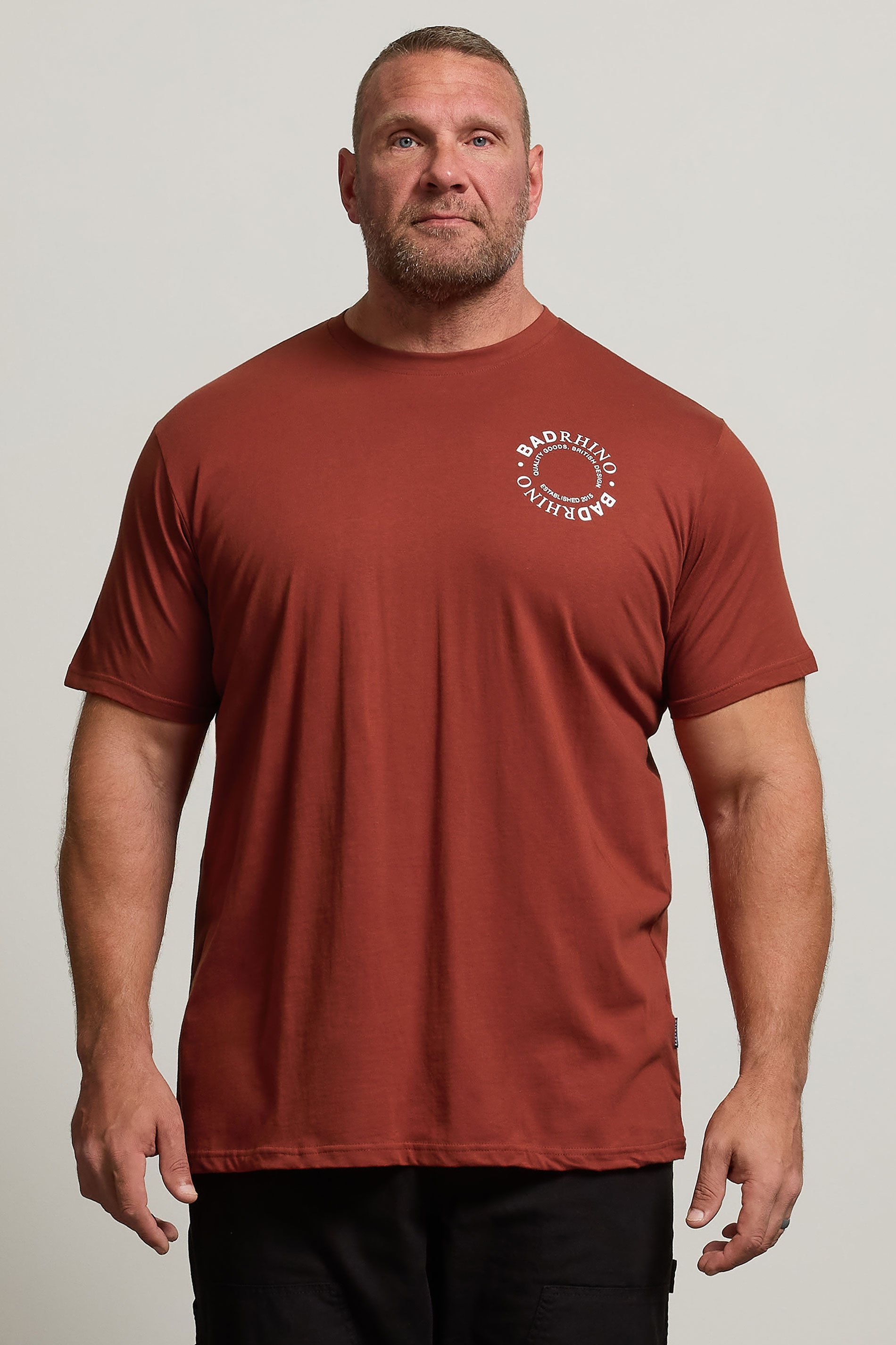 BadRhino Big & Tall Burnt Red Circle Logo T-Shirt | BadRhino 1