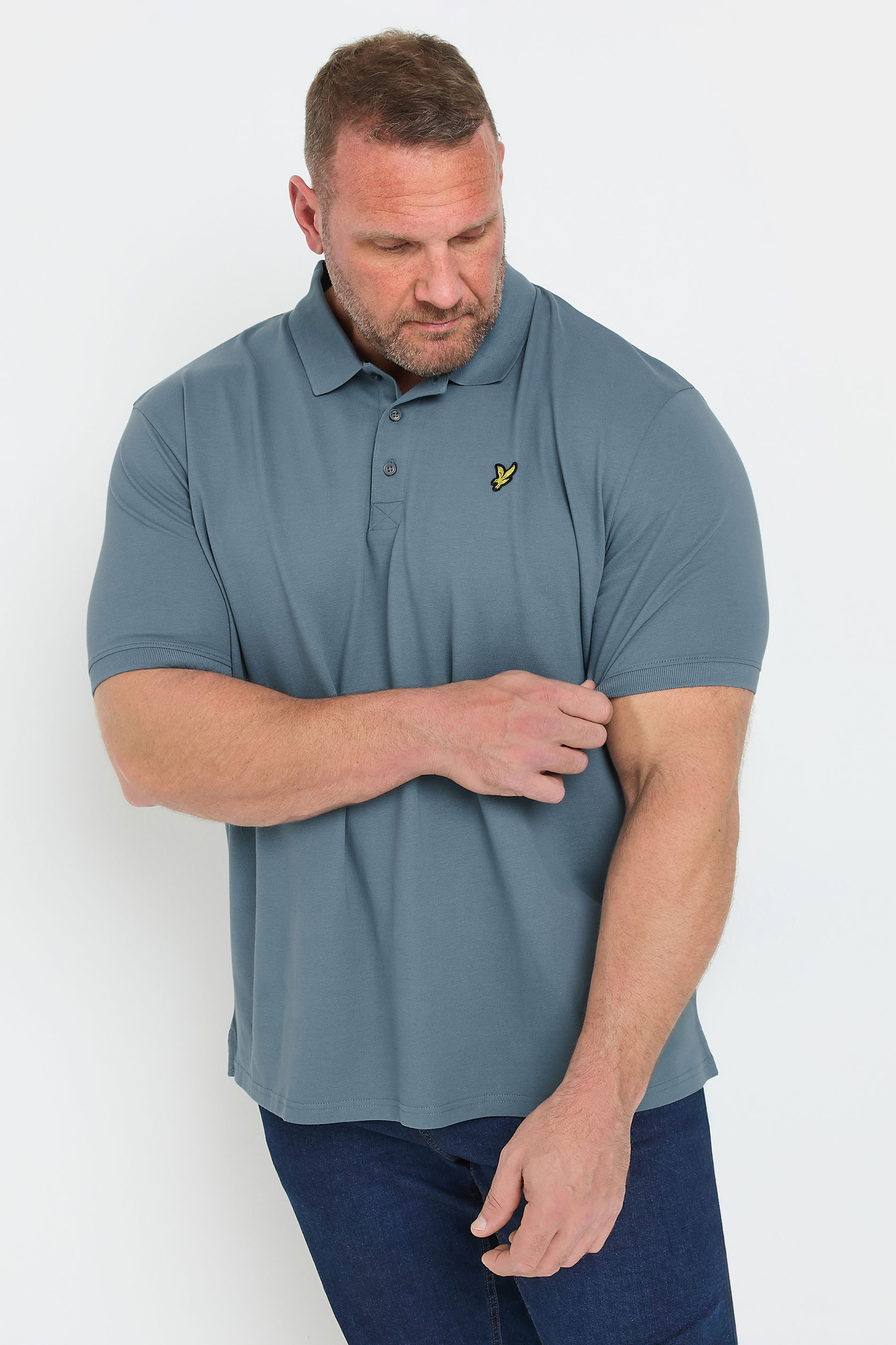 LYLE & SCOTT Big & Tall Blue Core Polo Shirt | BadRhino 1