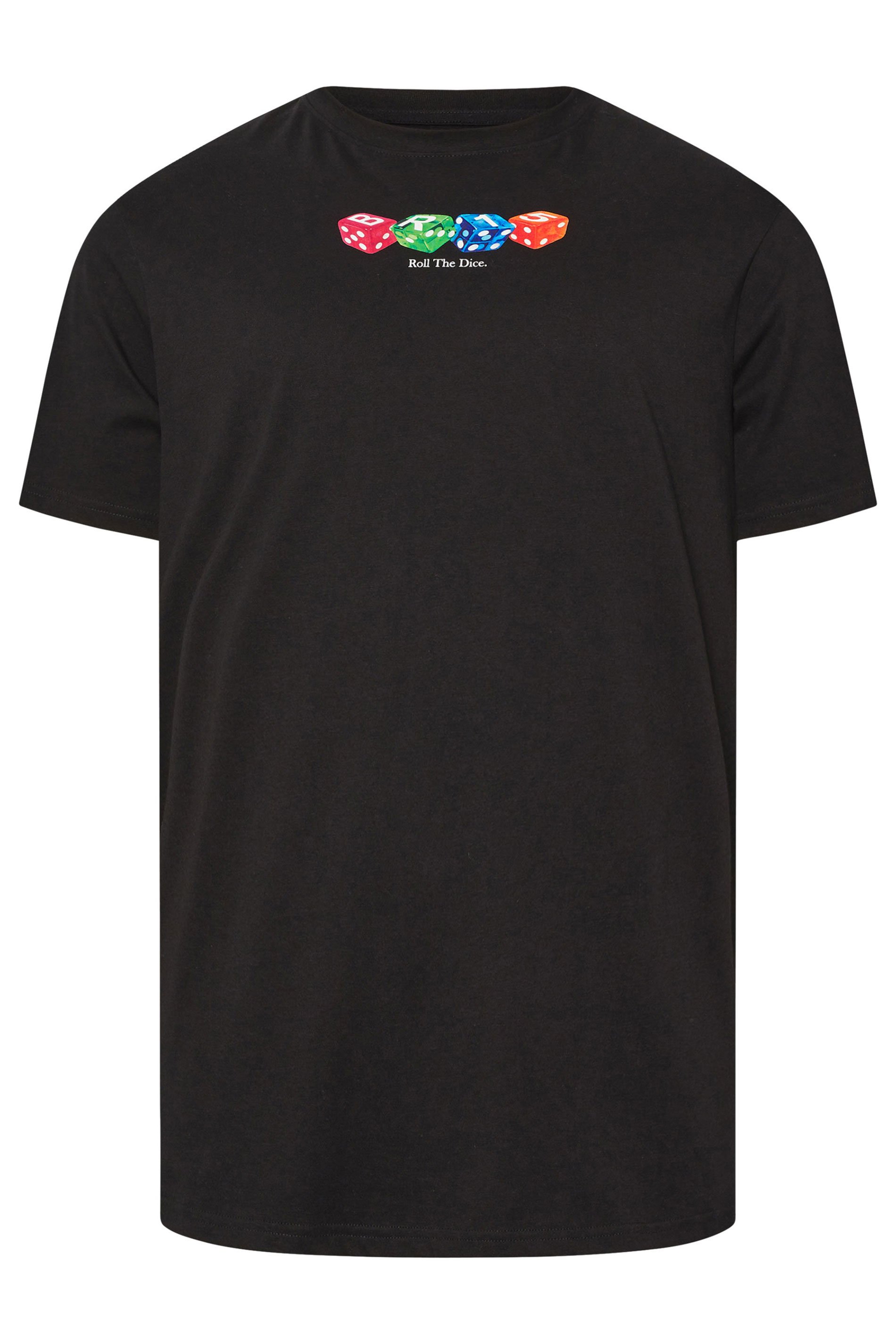 BadRhino Big & Tall Black Dice Graphic T-Shirt | BadRhino 5