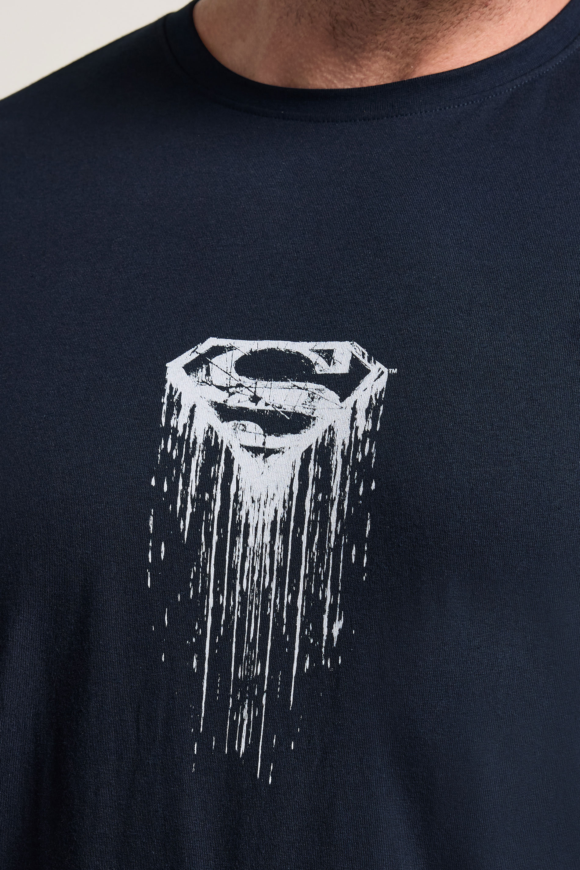 BadRhino Big & Tall Navy Blue Superman Graphic Print T-Shirt | BadRhino 4