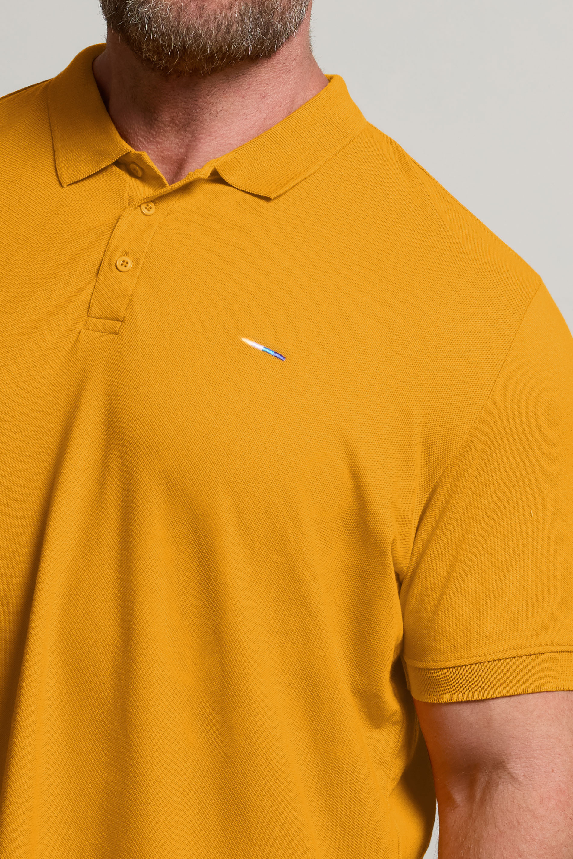 BadRhino Big & Tall Mustard Yellow Polo Shirt | BadRhino 5