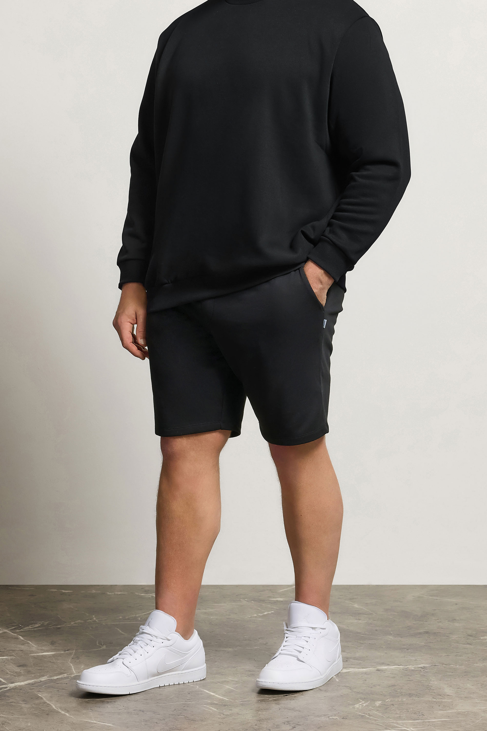 JACK & JONES Big & Tall Black Jogger Sweat Shorts | BadRhino 3