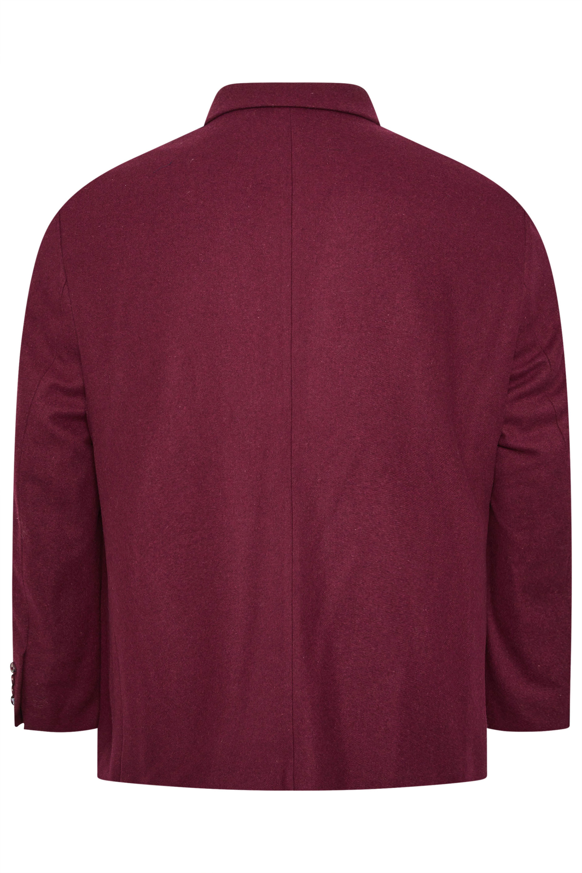 BadRhino Tailoring Big & Tall Burgundy Red Tweed Suit Jacket  7