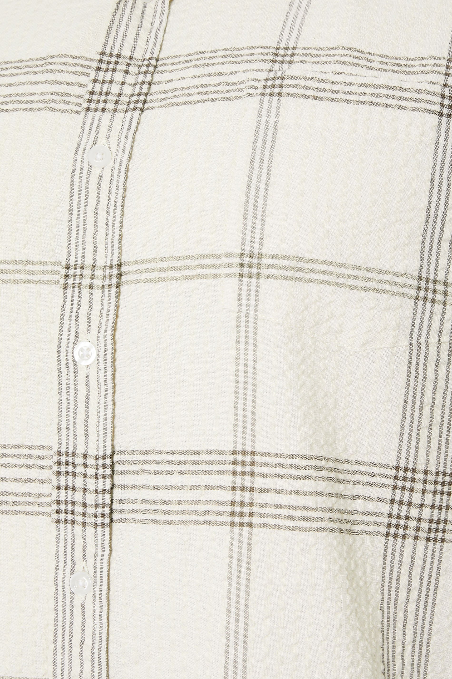 BadRhino Big & Tall Natural Brown Textured Checked Shirt | BadRhino 7