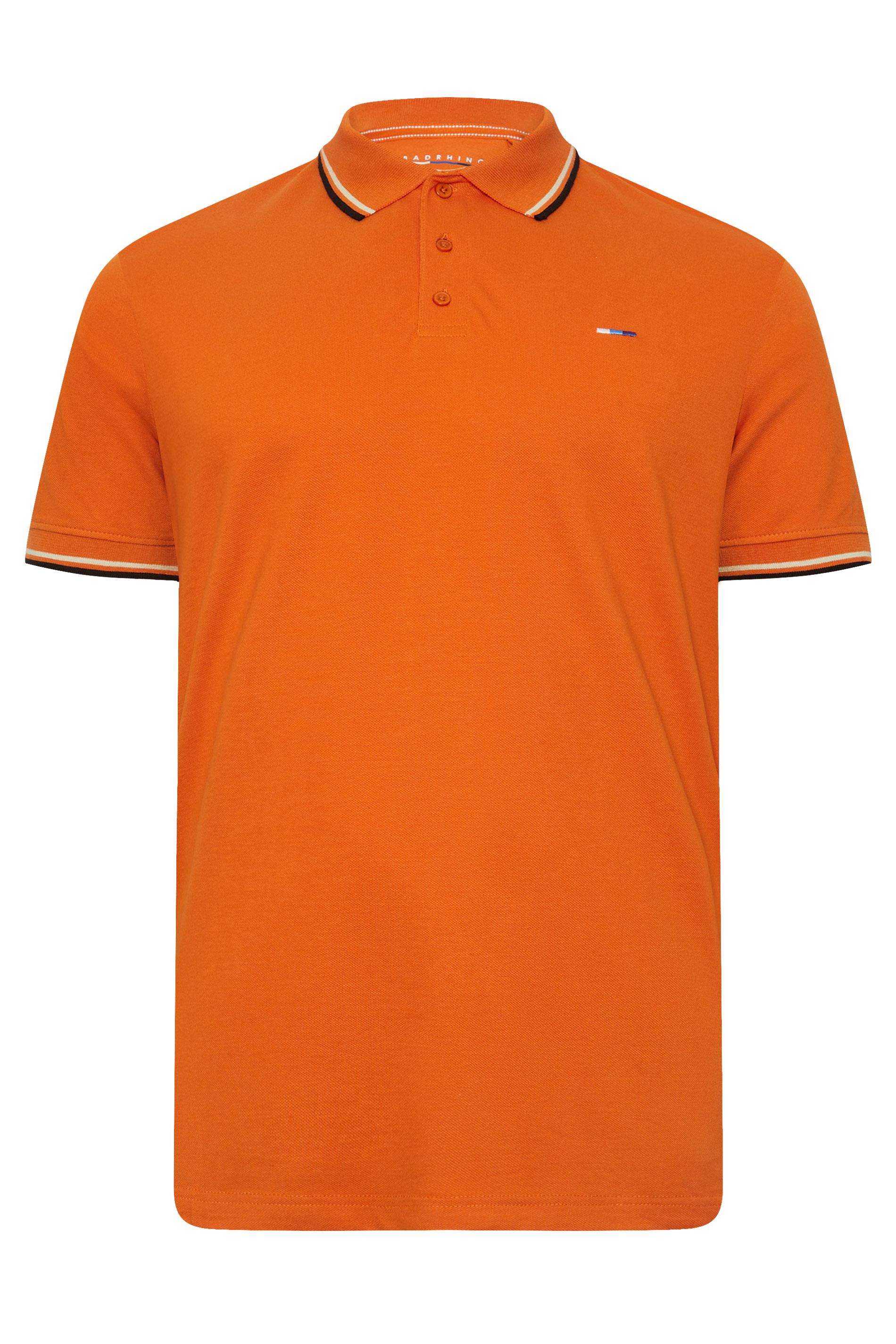 BadRhino Big & Tall Orange Tipped Polo Shirt | BadRhino  7