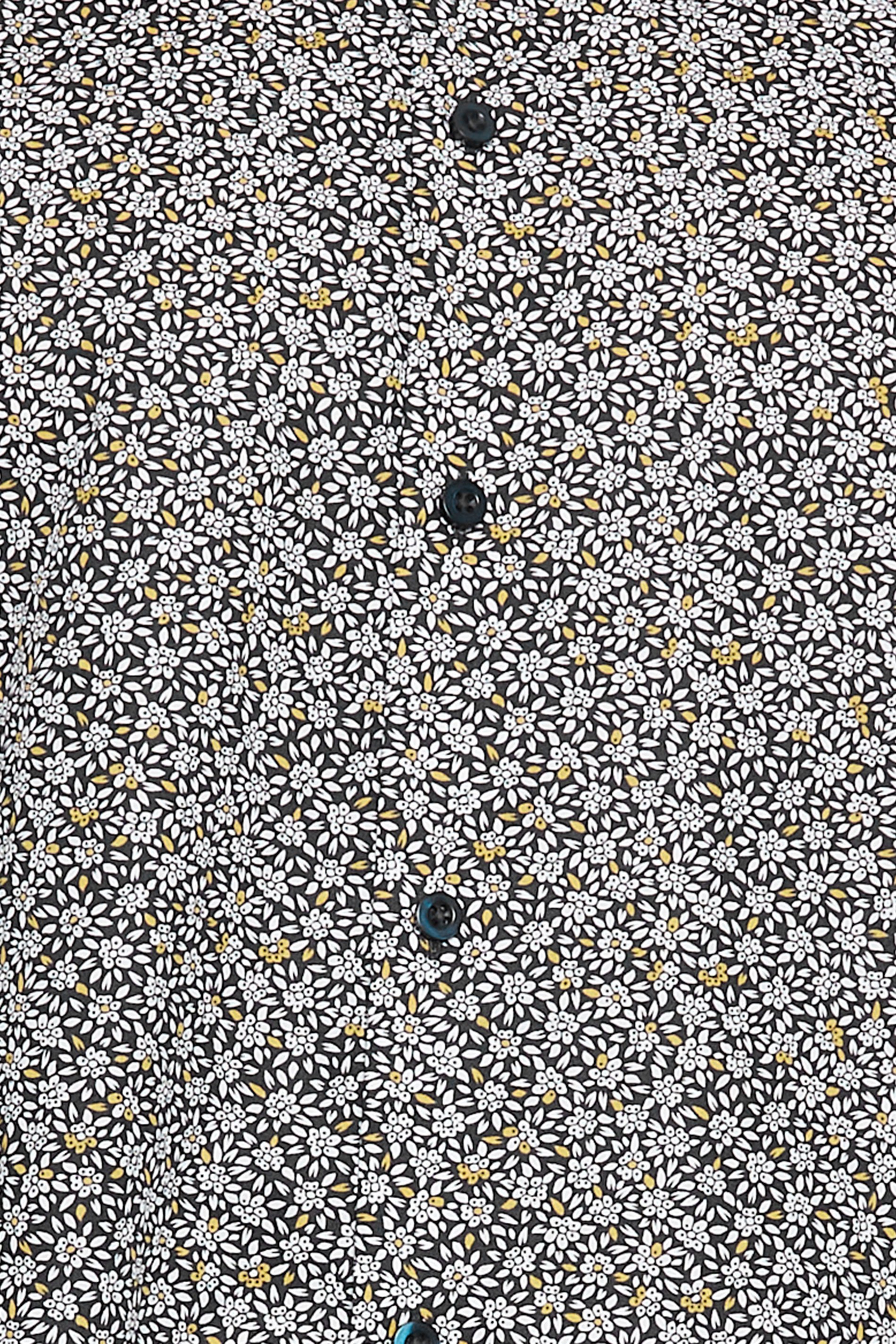 BadRhino Tailoring Big & Tall Premium Black Floral Print Long Sleeve Shirt | BadRhino 3