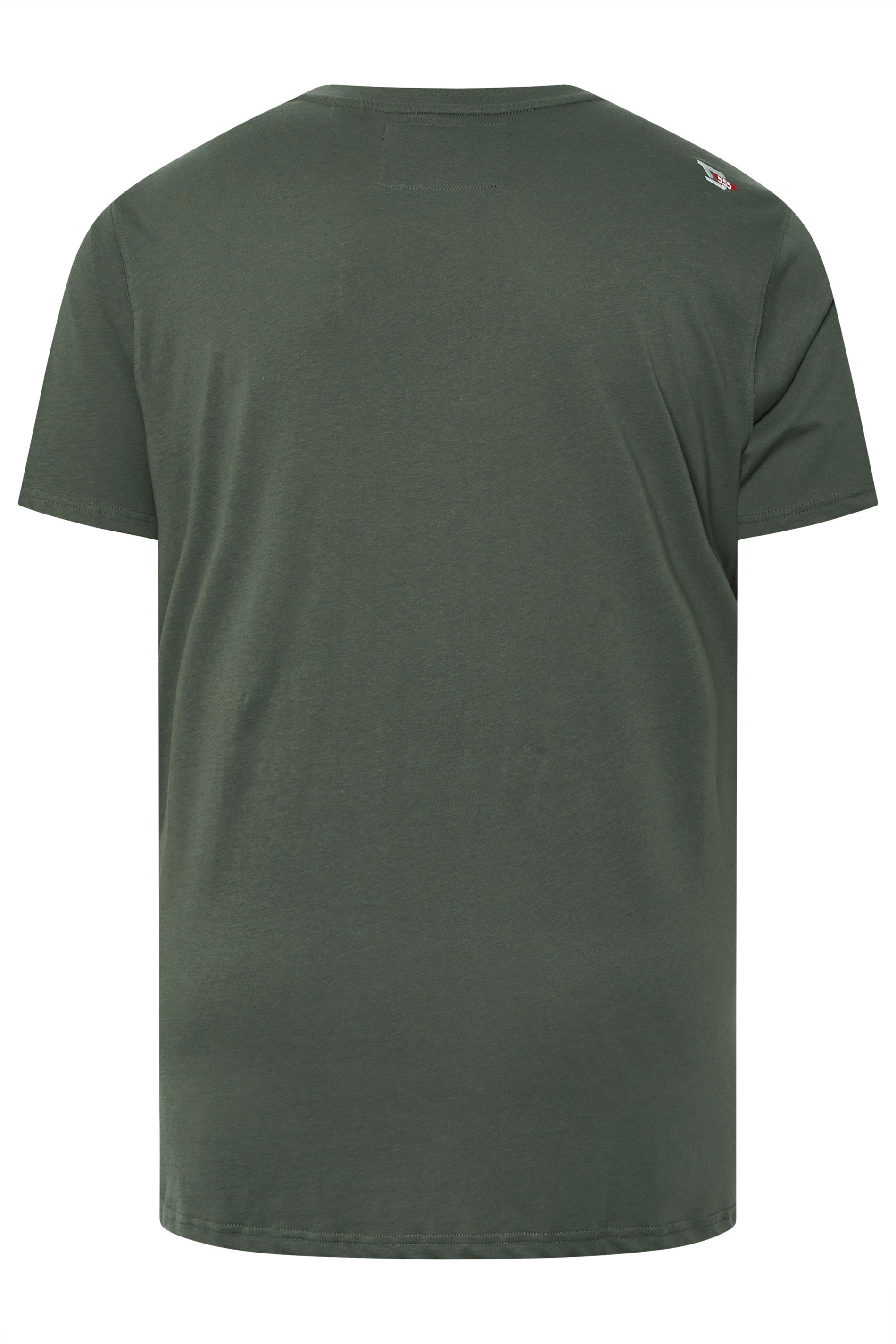 D555 Big & Tall Khaki Green Circle Wave T-Shirt | BadRhino 4