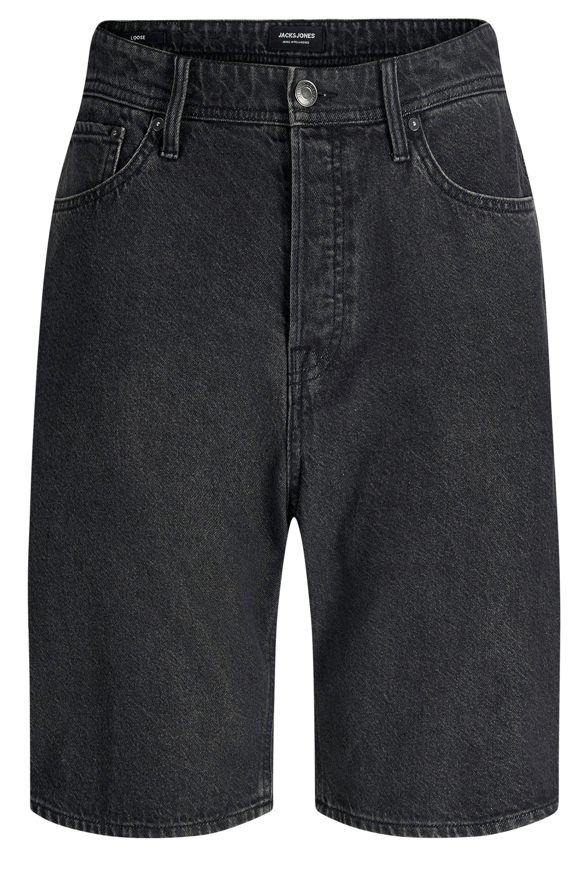 JACK & JONES Big & Tall Black Denim Shorts | BadRhino 3