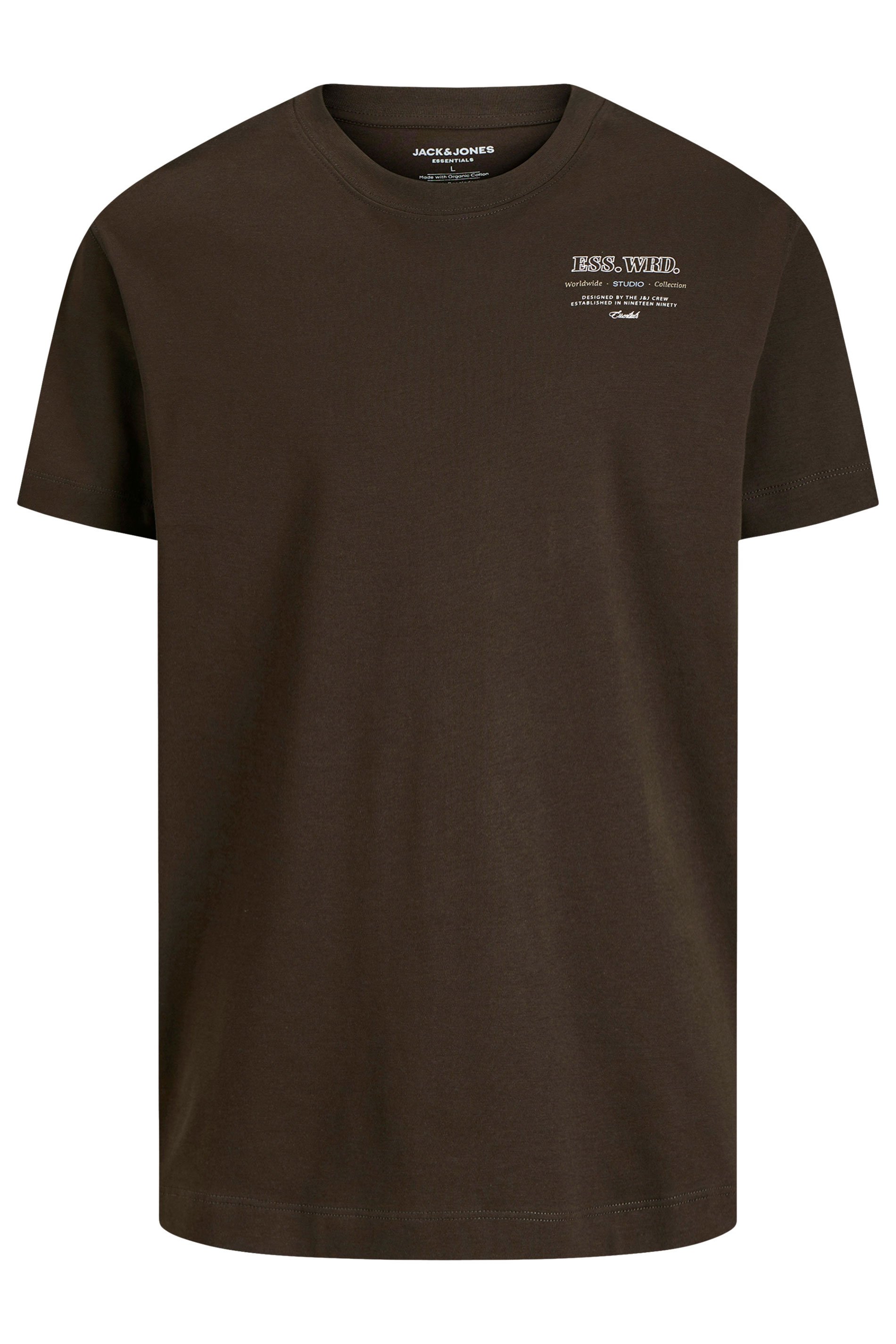 JACK & JONES Big & Tall Brown Studio Graphic T-Shirt | BadRhino 3