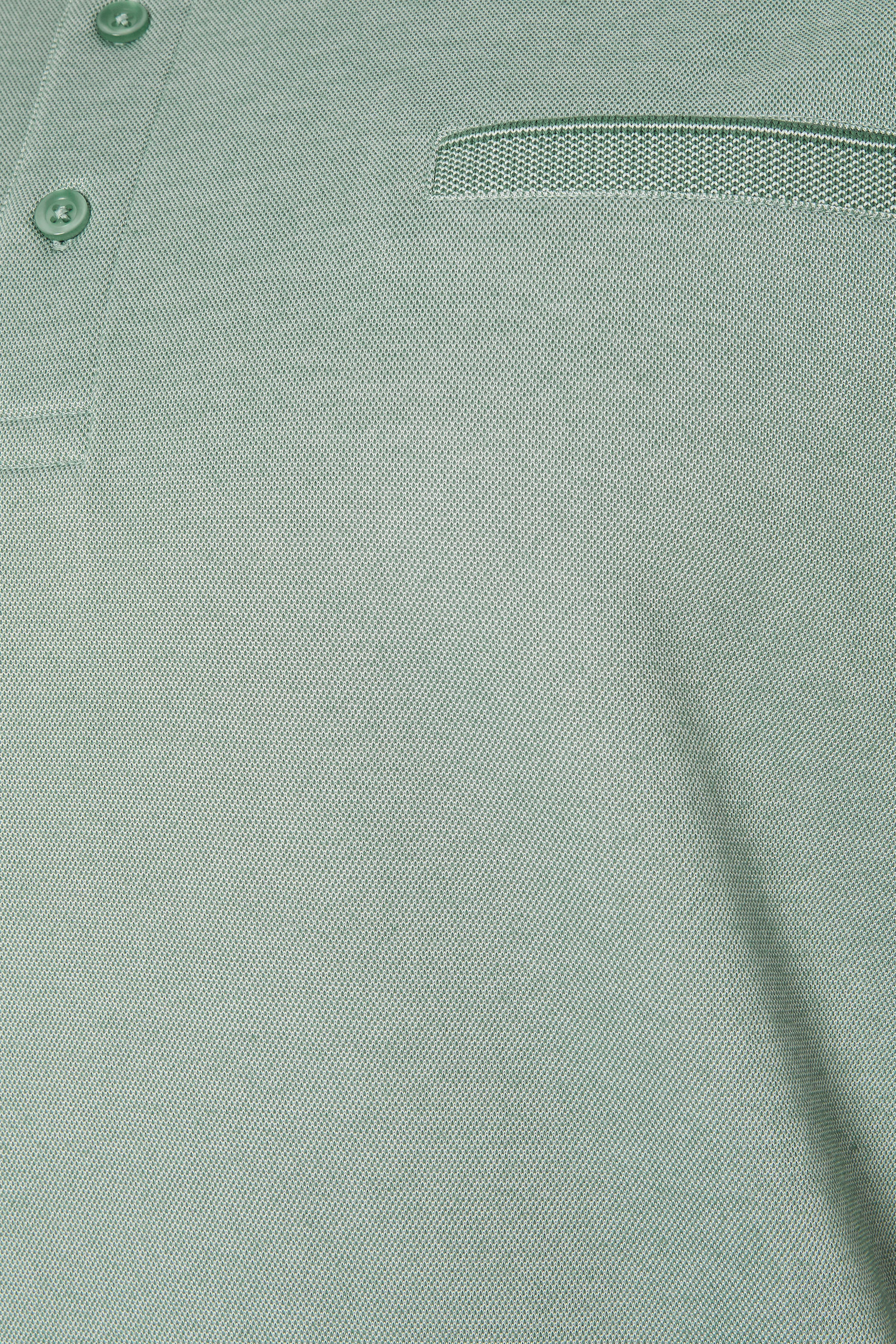 BadRhino Big & Tall Green Textured Polo Shirt | BadRhino 8