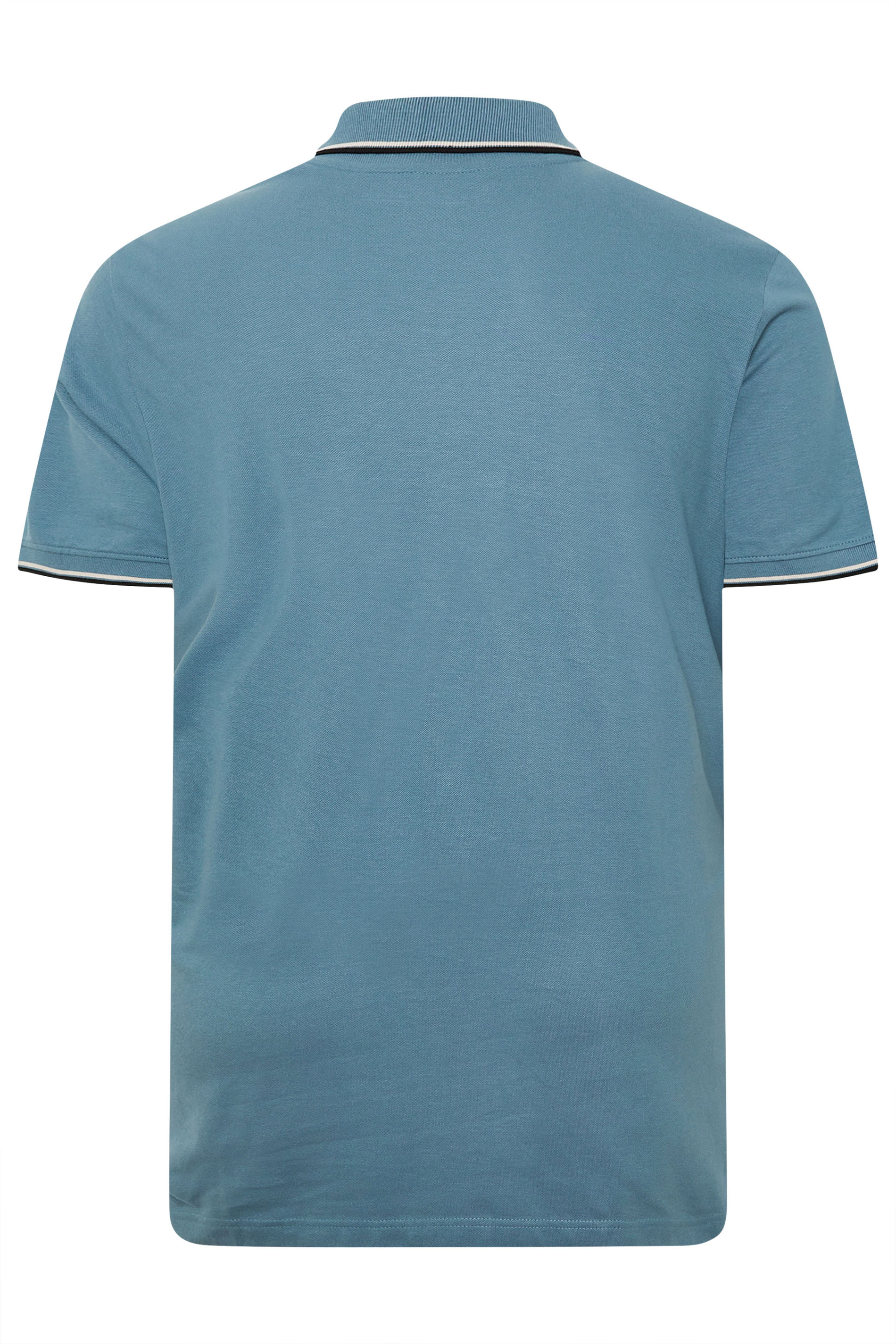 BadRhino Big & Tall Blue Tipped Polo Shirt | BadRhino 7