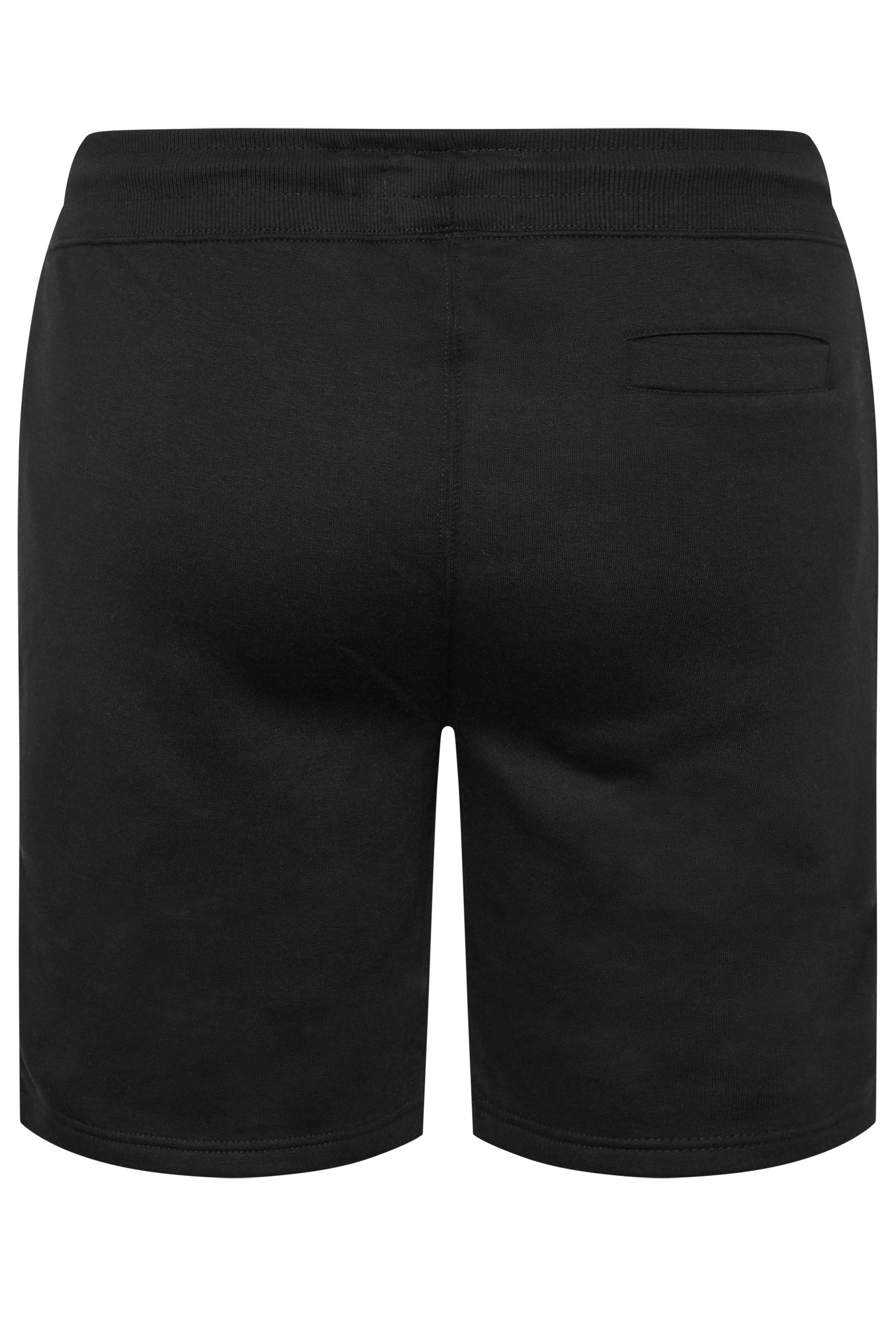BadRhino Big & Tall Black Zip Pocket Jogger Shorts | BadRhino 6