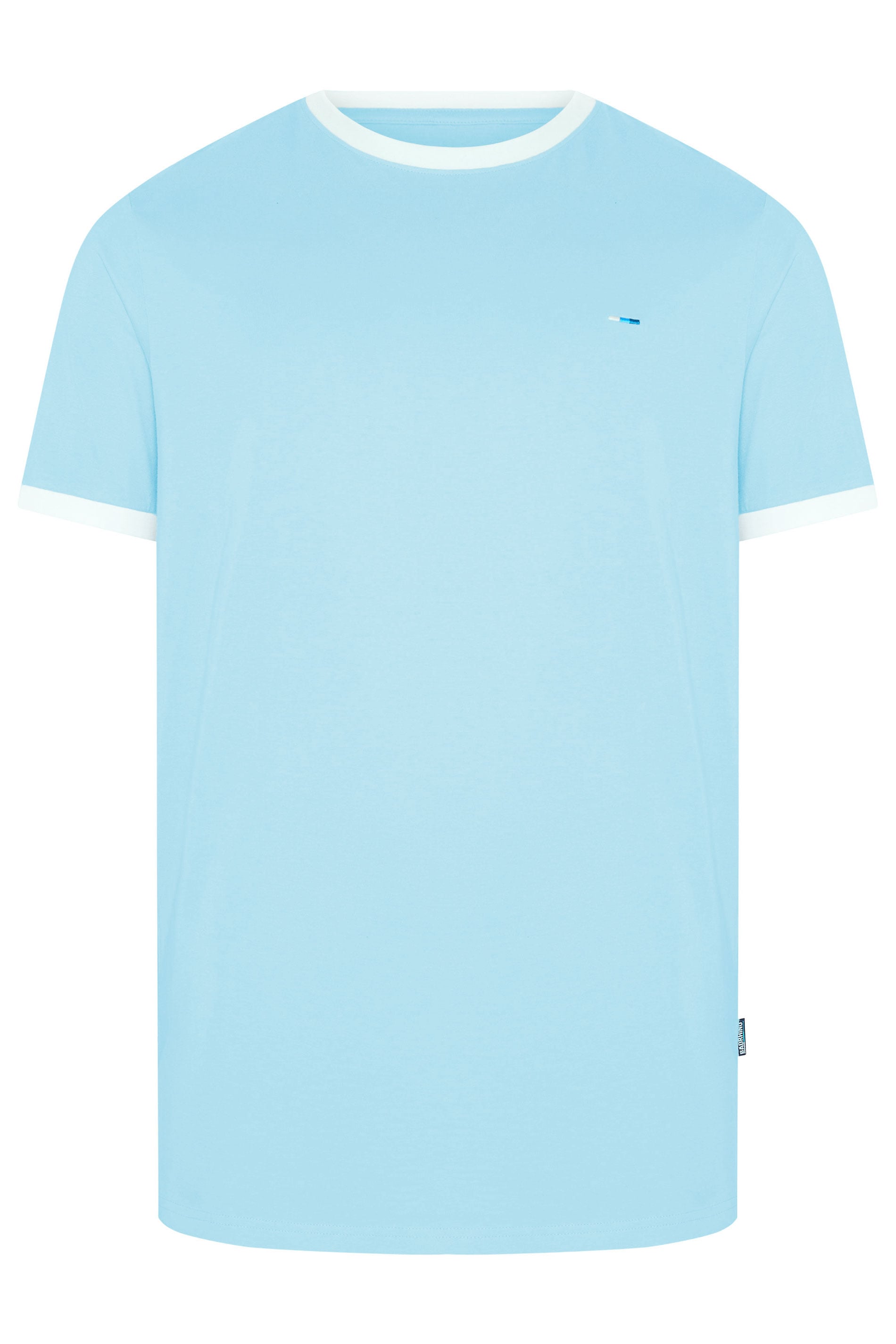 BadRhino Big & Tall Light Blue Extra Long Ringer T-Shirt | BadRhino 5