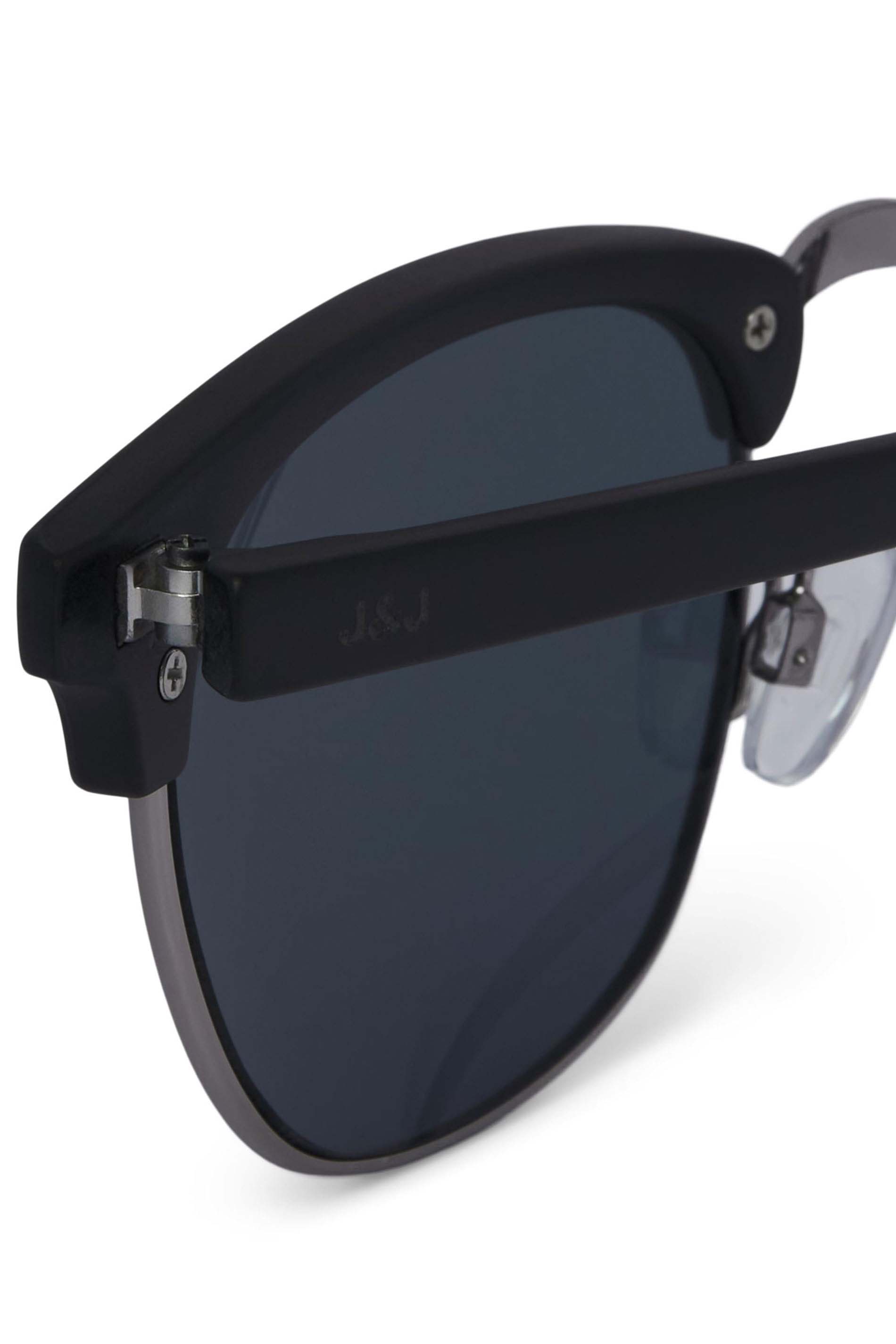JACK & JONES Black Jet Clubmaster Sunglasses | BadRhino 4