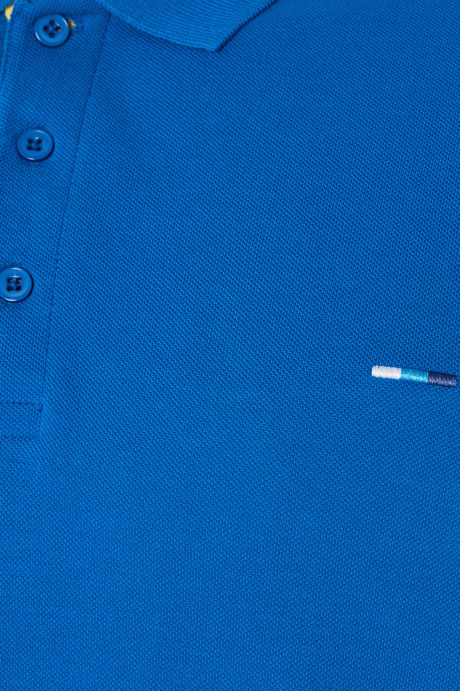 BadRhino Big & Tall Blue & Yellow Contrast Polo Shirt | BadRhino 8