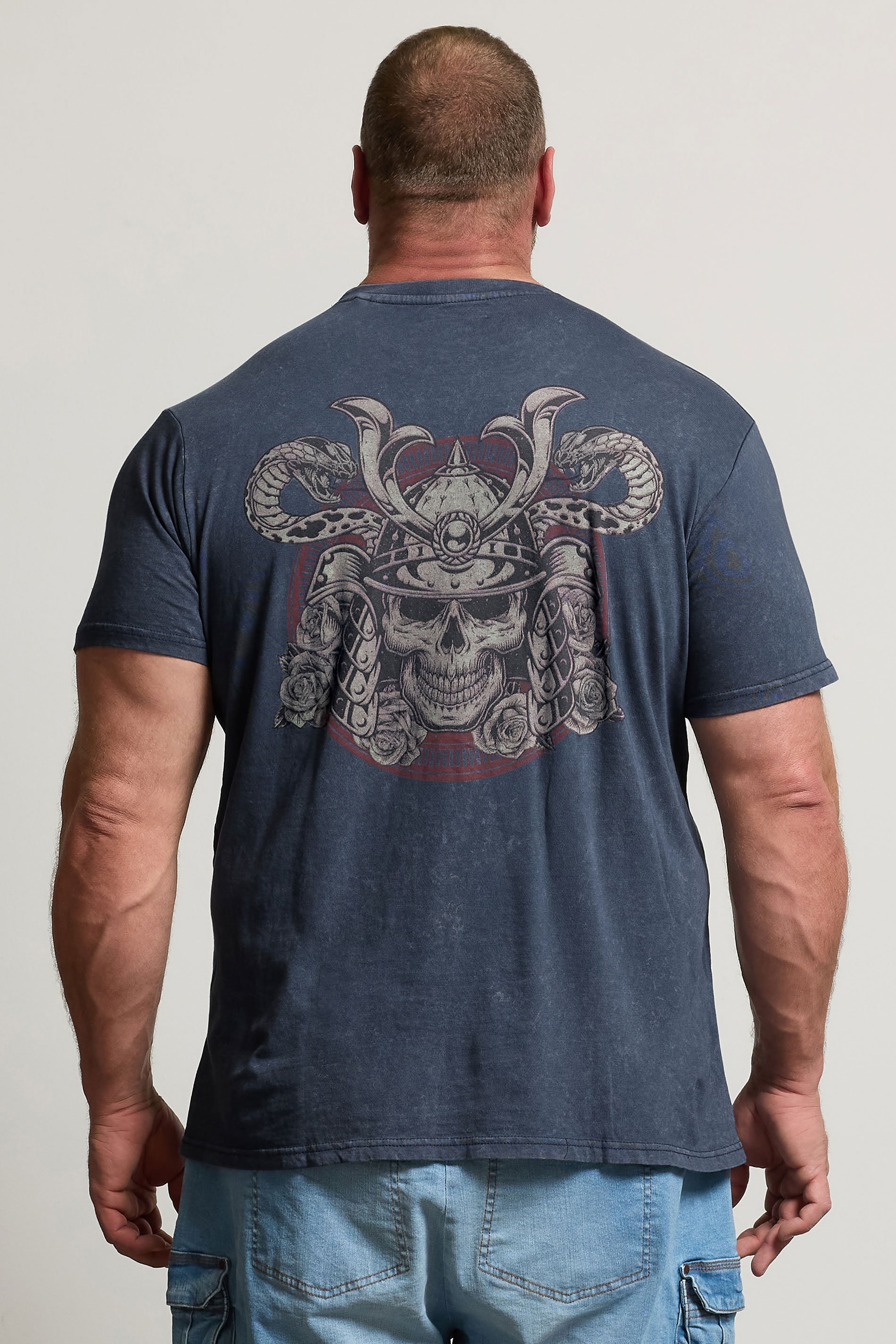 BadRhino Big & Tall Navy Blue 'Legendary Warriors' Print T-Shirt | BadRhino 4