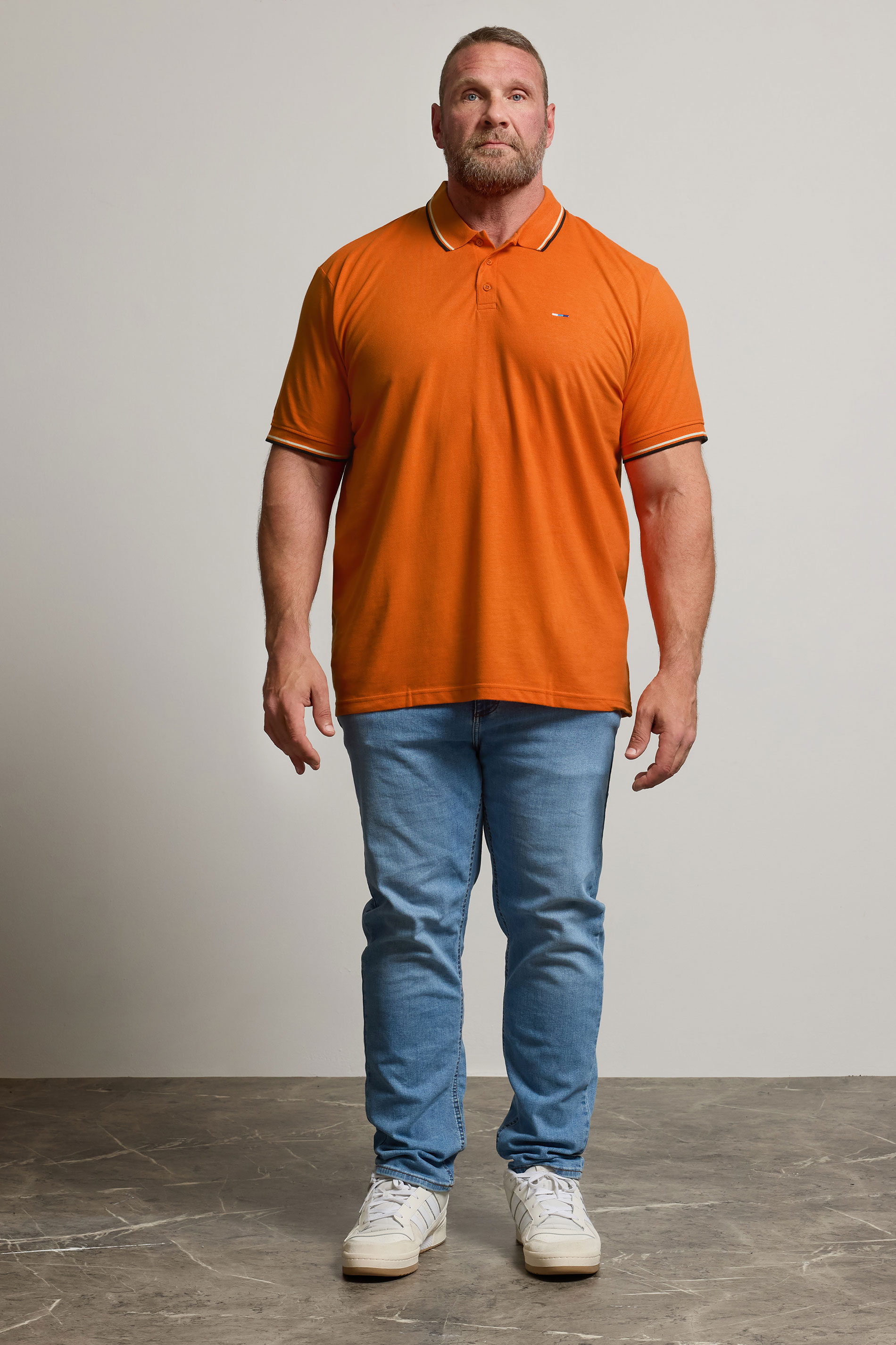 BadRhino Big & Tall Orange Tipped Polo Shirt | BadRhino  3
