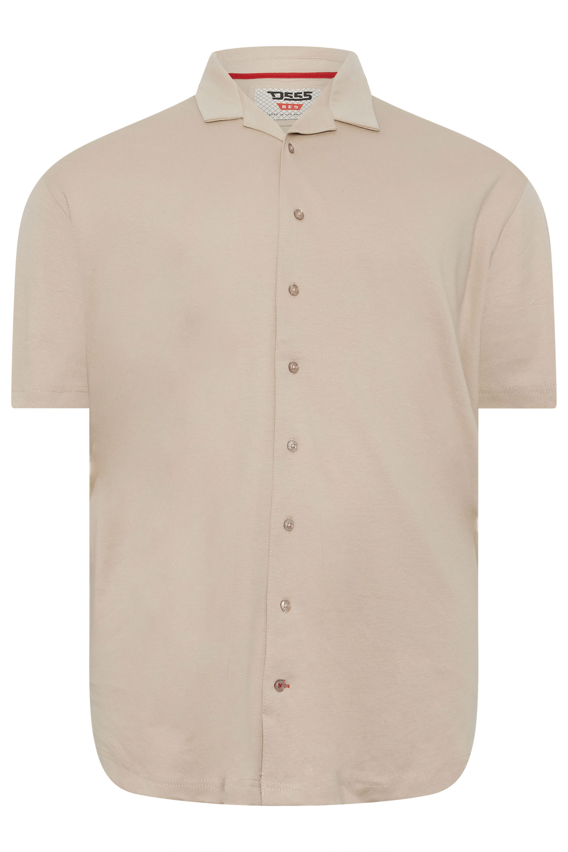 D555 Big & Tall Stone Brown Short Sleeve Resort Shirt | BadRhino 2