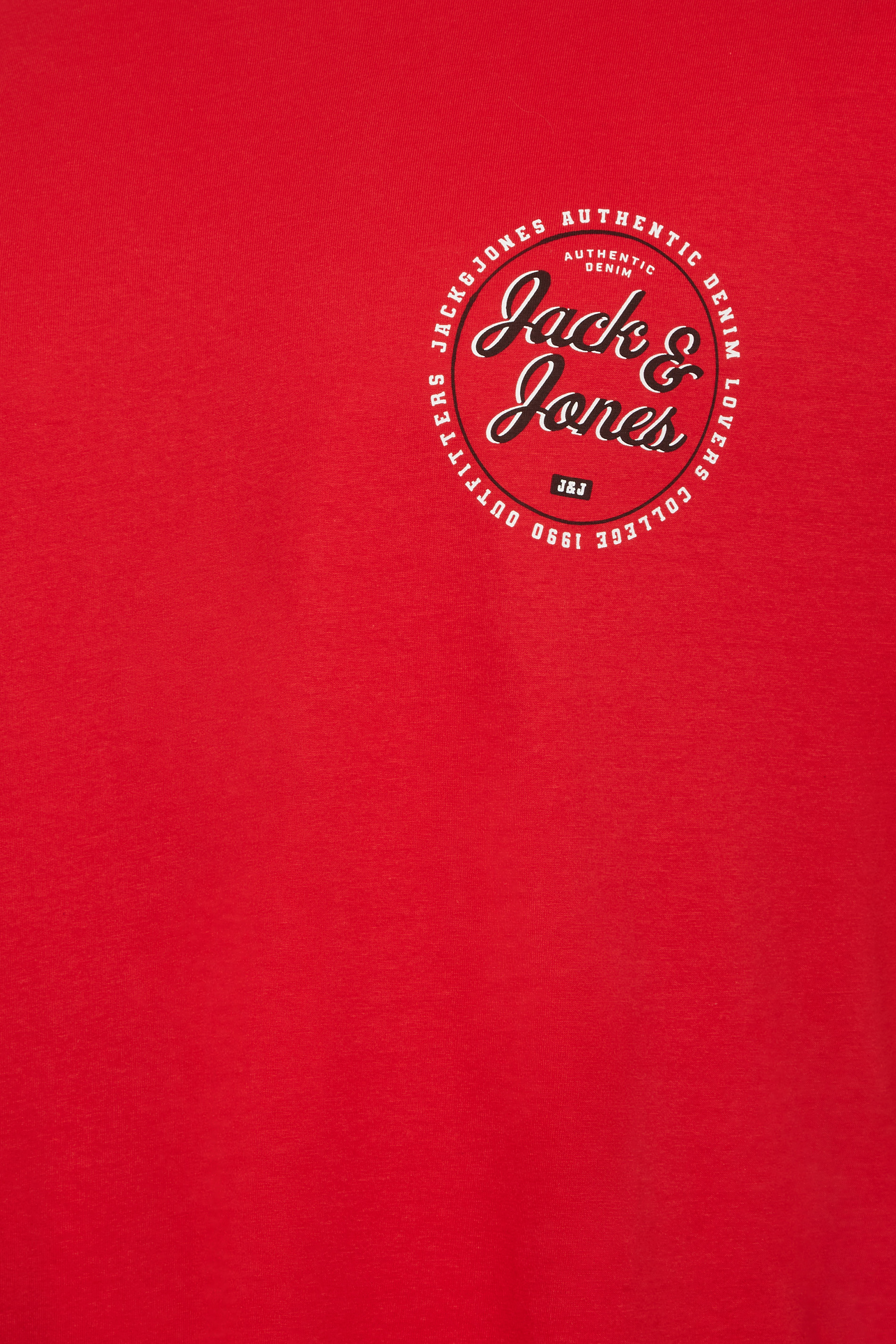 JACK & JONES Big & Tall Navy & Red 3 Pack T-Shirts | BadRhino 4