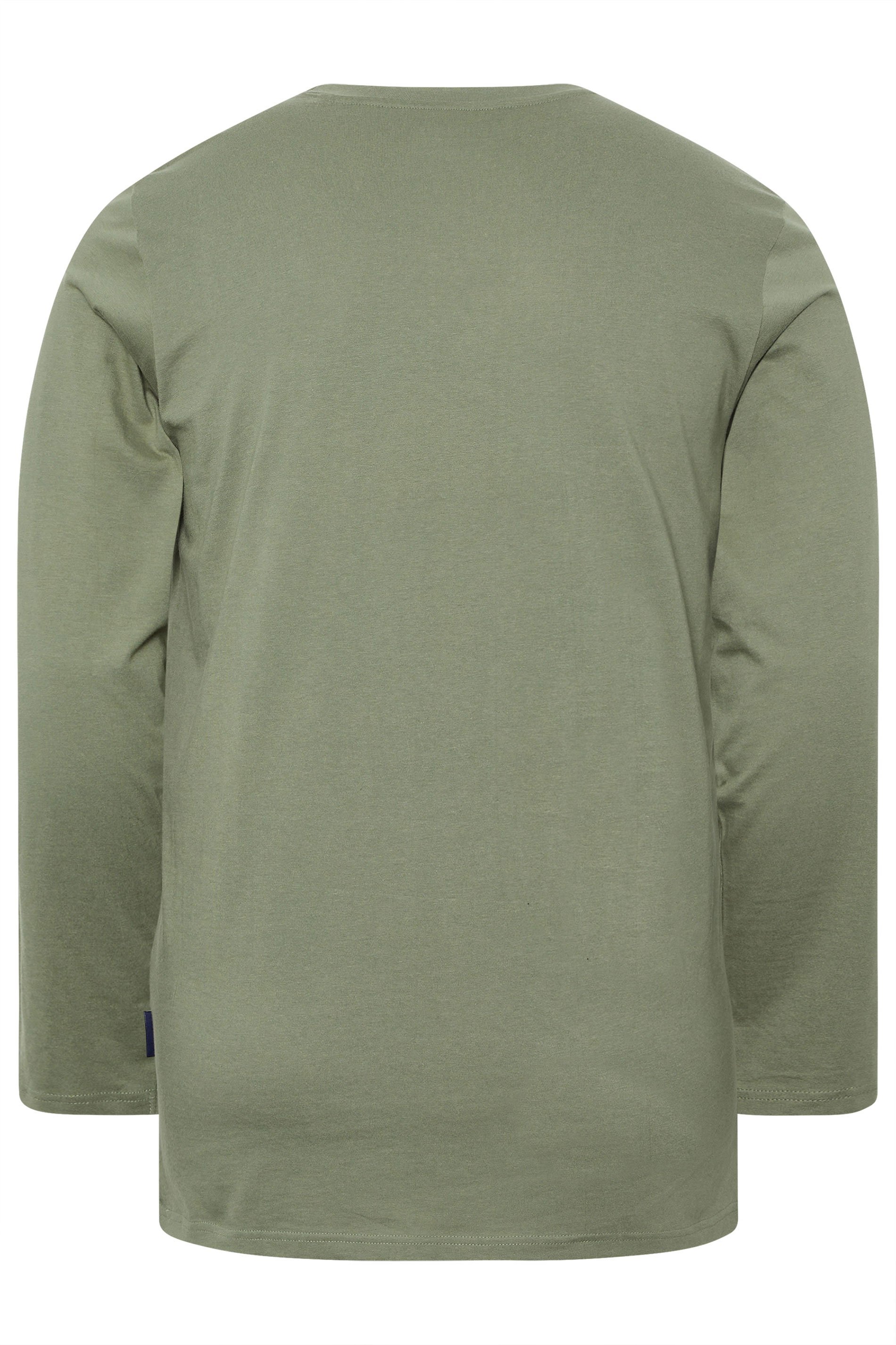 BadRhino Big & Tall Sage Green Extra Long Core Long Sleeve T-Shirt | BadRhino 2