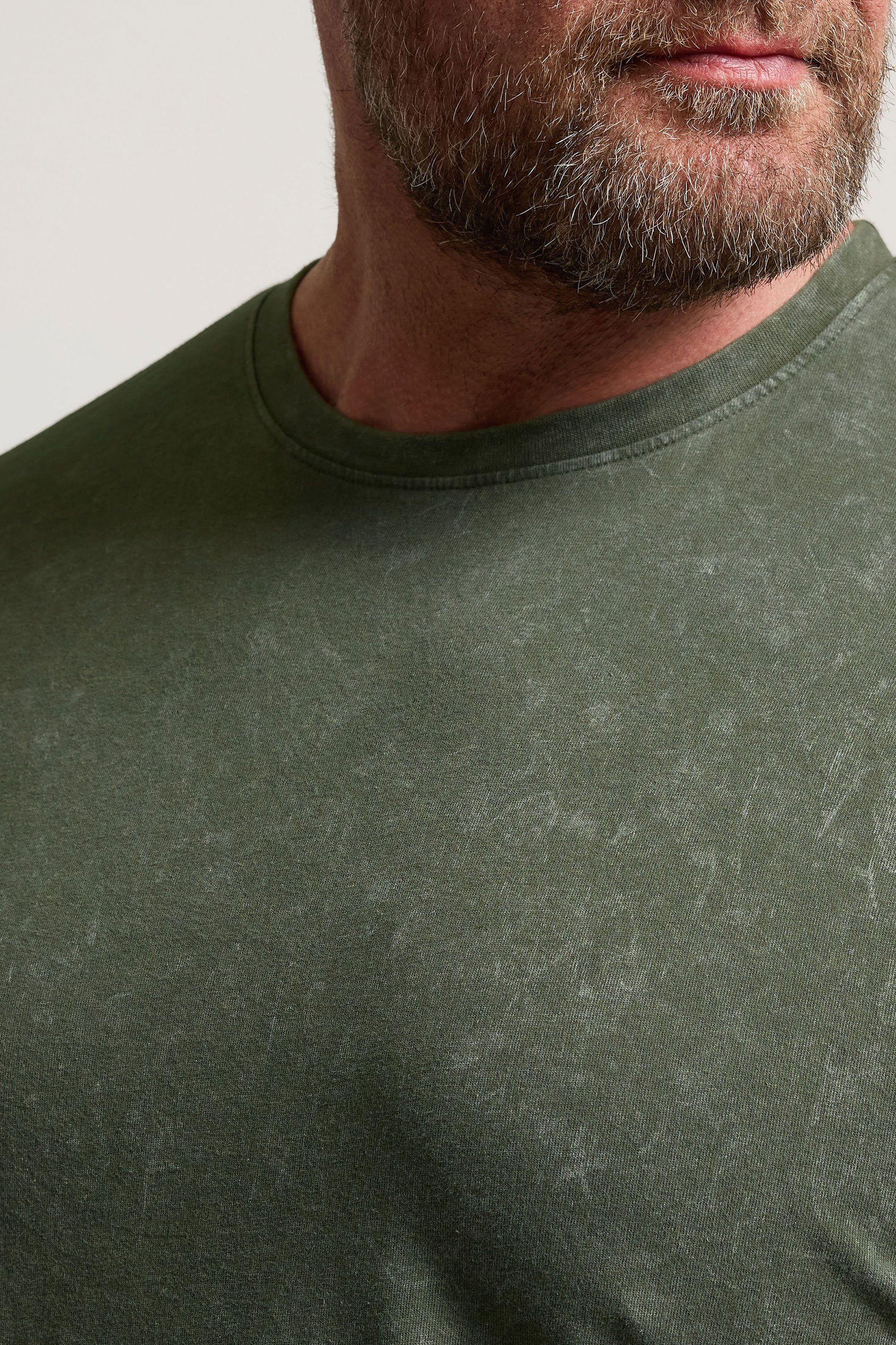 BadRhino Big & Tall Khaki Green Acid Wash T-Shirt | BadRhino 4