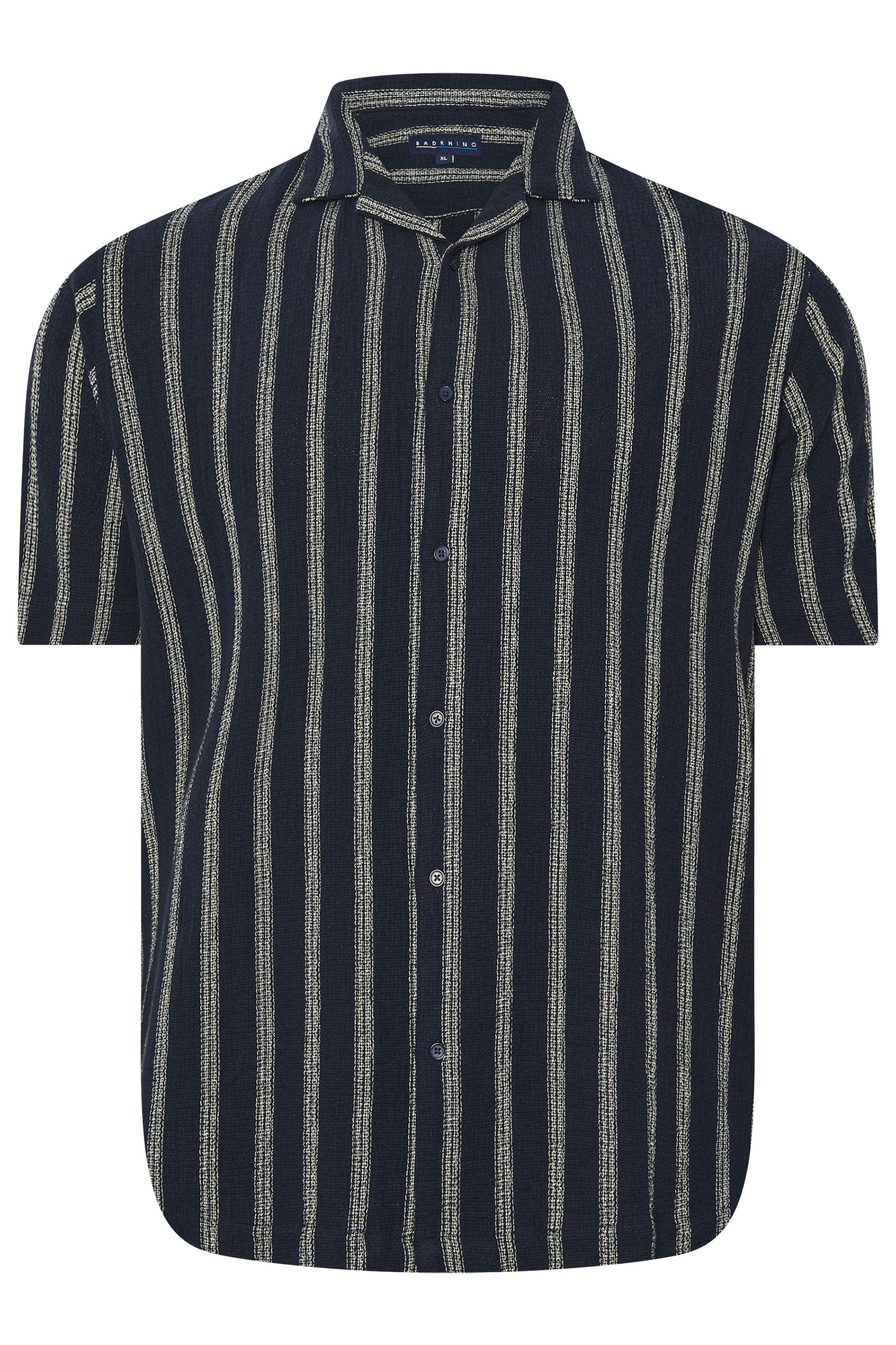 BadRhino Big & Tall Navy Blue Stripe Shirt | BadRhino 7