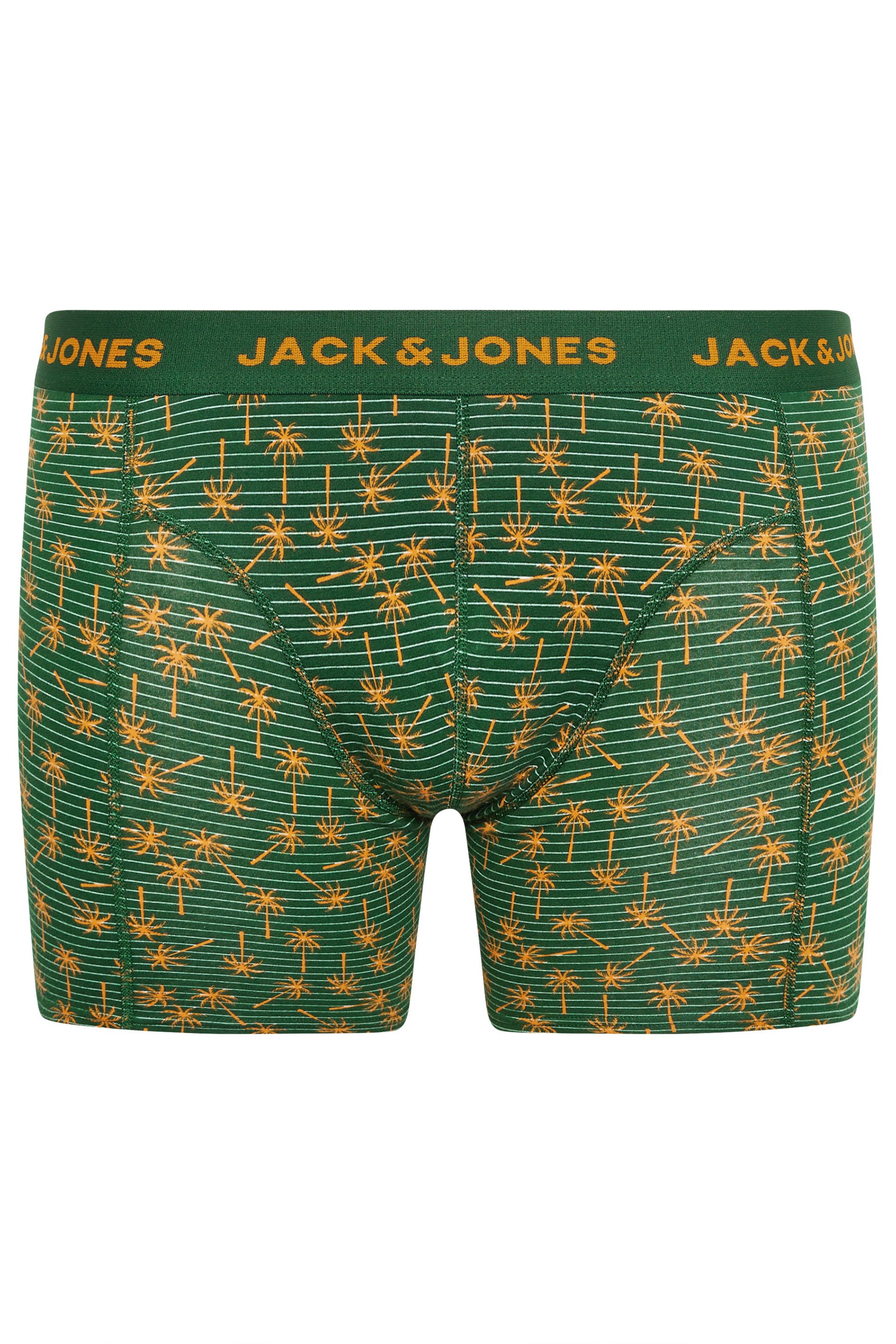 JACK & JONES Green 3 Pack Boxers | BadRhino 5