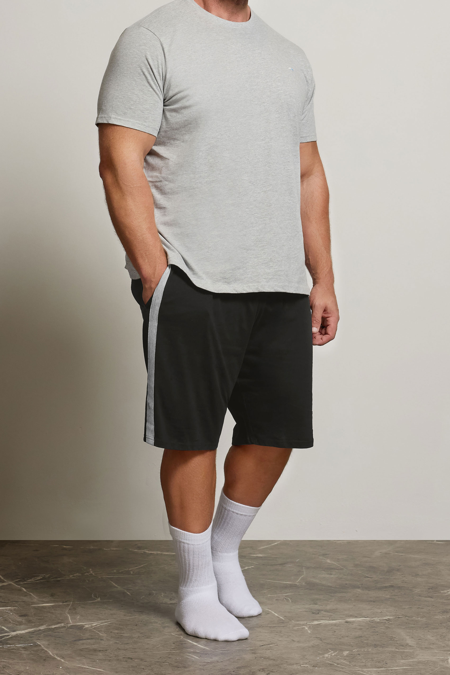 BadRhino Big & Tall Black Lightweight Lounge Shorts | BadRhino 1