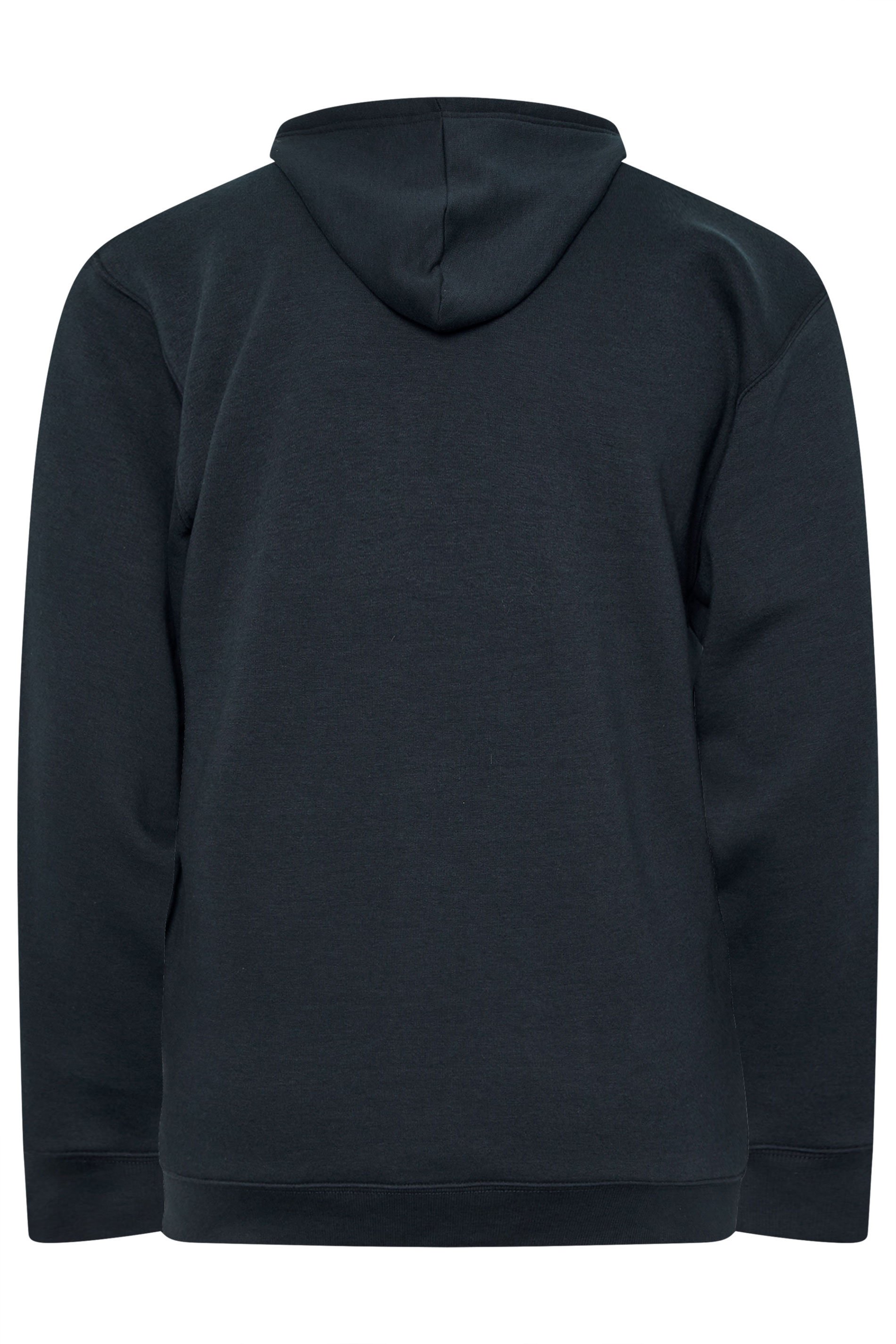 IronRhino Big & Tall Navy Blue 'Rest Day' Zip Through Hoodie | BadRhino 9