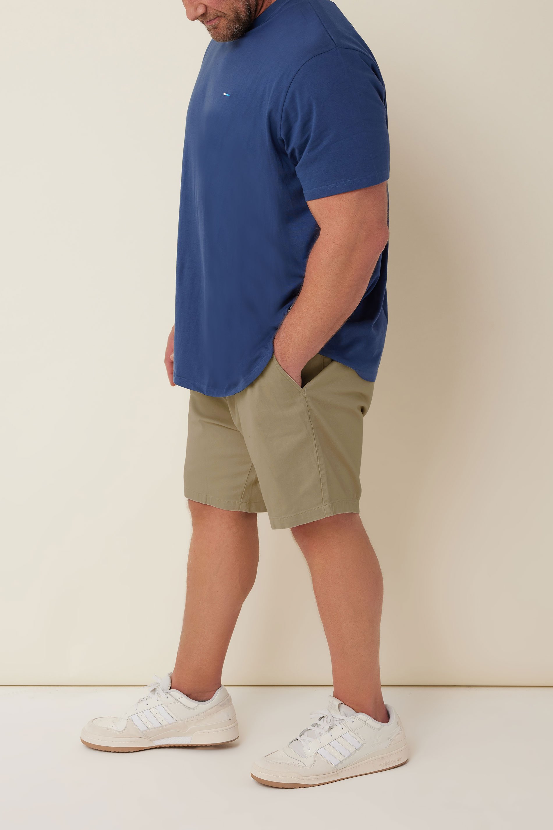 BadRhino Stone Brown Elasticated Waist Chino Shorts | BadRhino 4