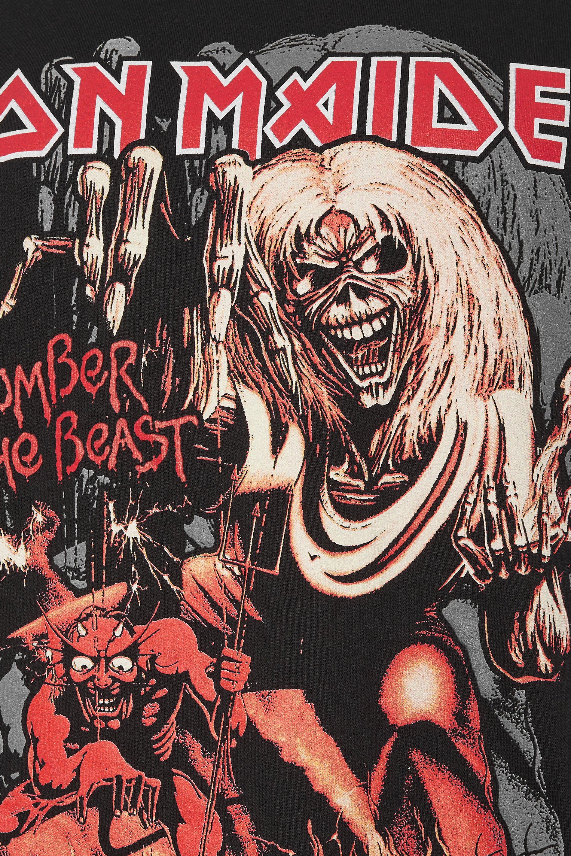 BadRhino Big & Tall Black & Red Iron Maiden Graphic T-Shirt | BadRhino 5