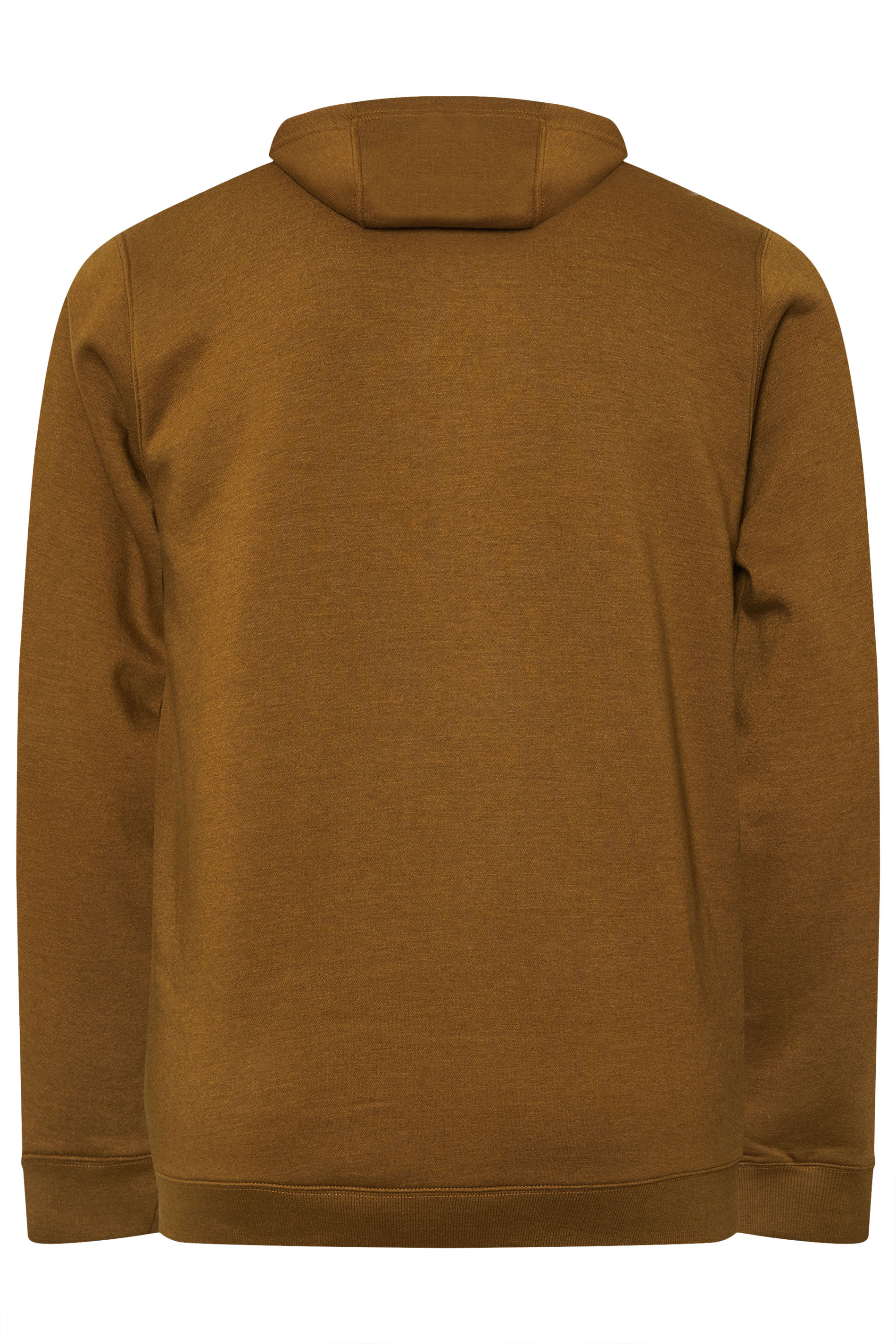 BadRhino Big & Tall Brown Zip Through Hoodie | BadRhino 8
