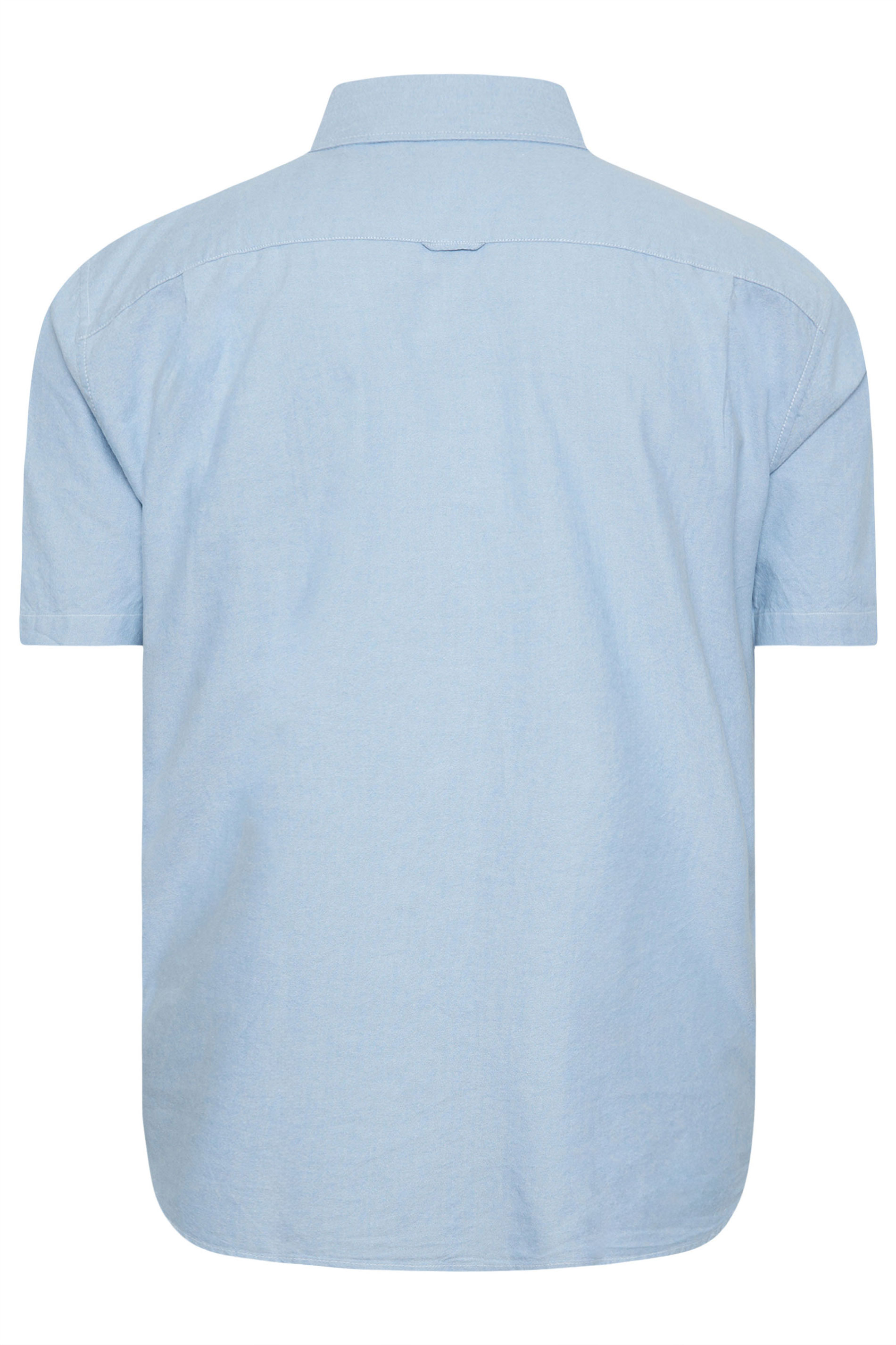 U.S. POLO ASSN. Blue Short Sleeve Oxford Shirt | BadRhino 3