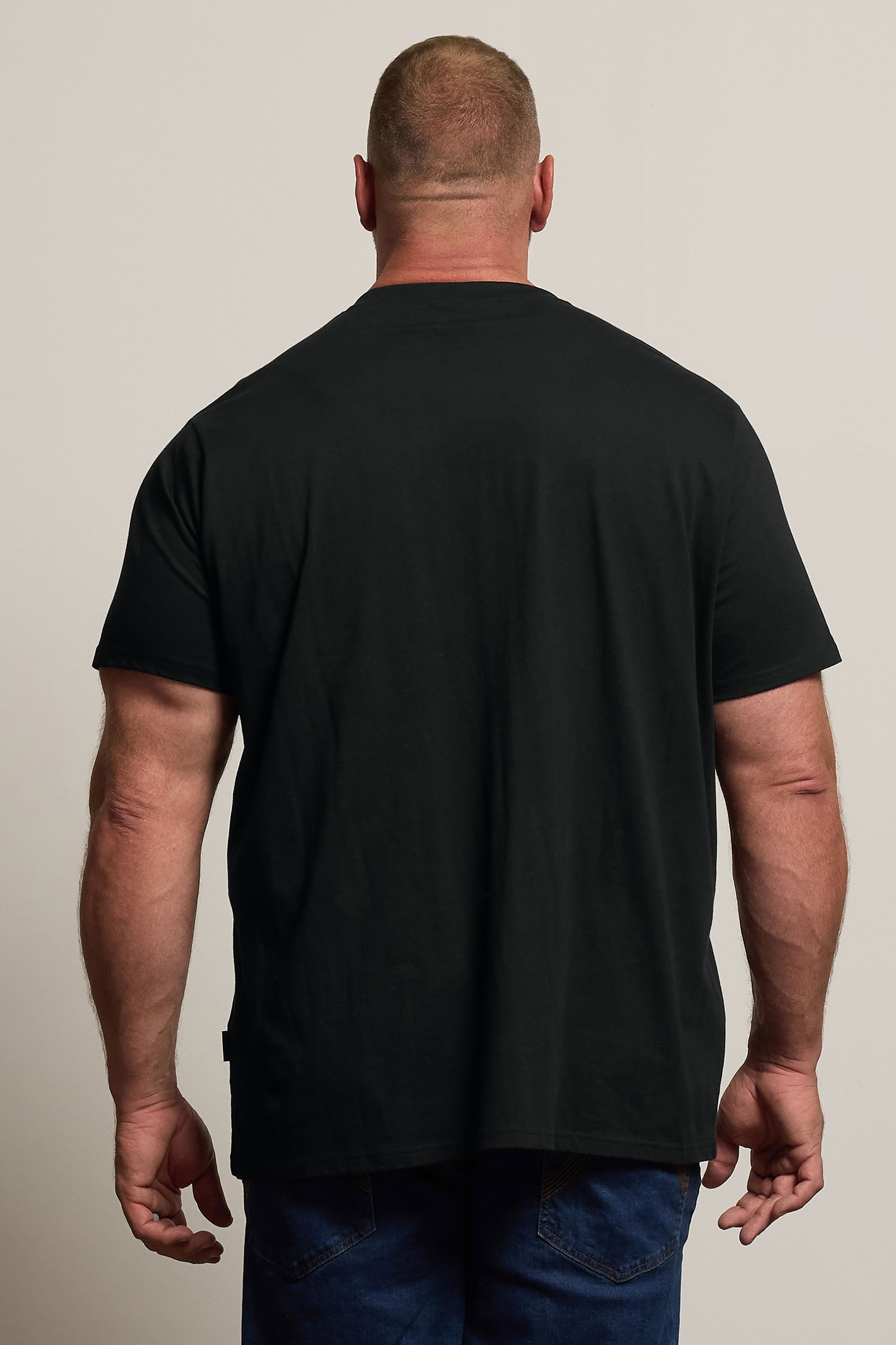 BadRhino Big & Tall Black V-Neck T-Shirt | BadRhino  3