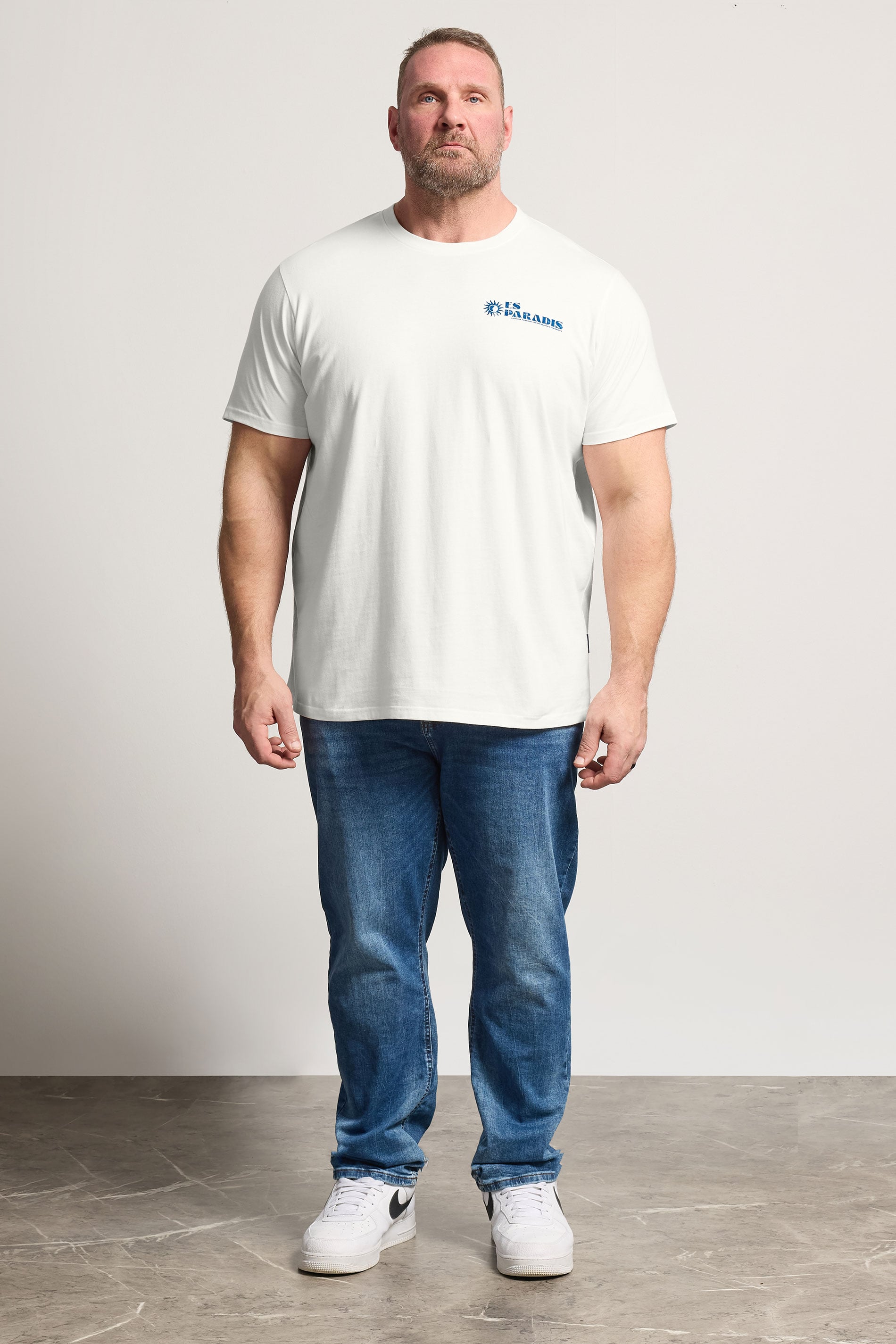 BadRhino Big & Tall Off White Ibiza Paradise Graphic T-Shirt | BadRhino 4