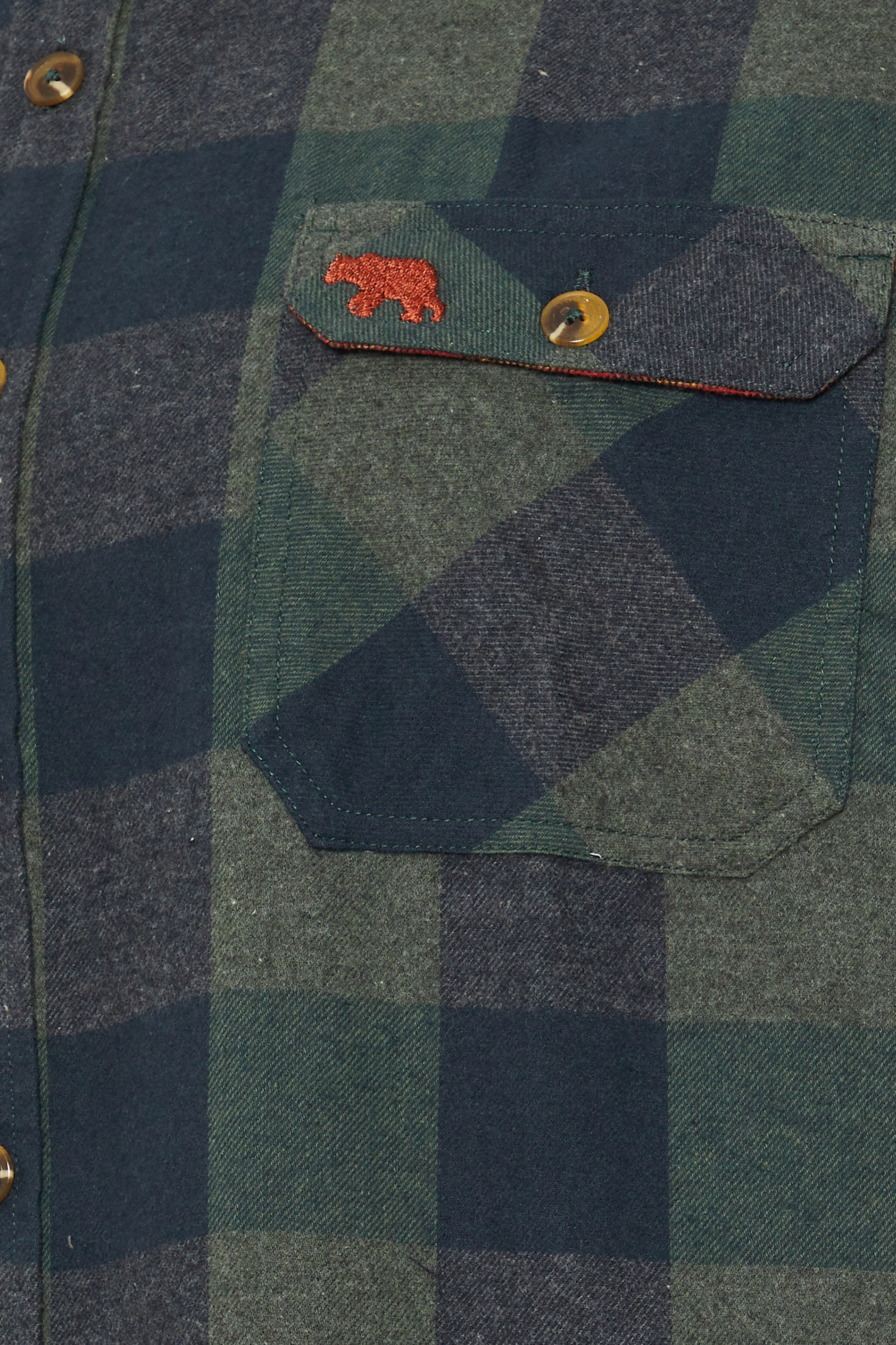 D555 Big & Tall Green Check Print Overshirt | BadRhino 2