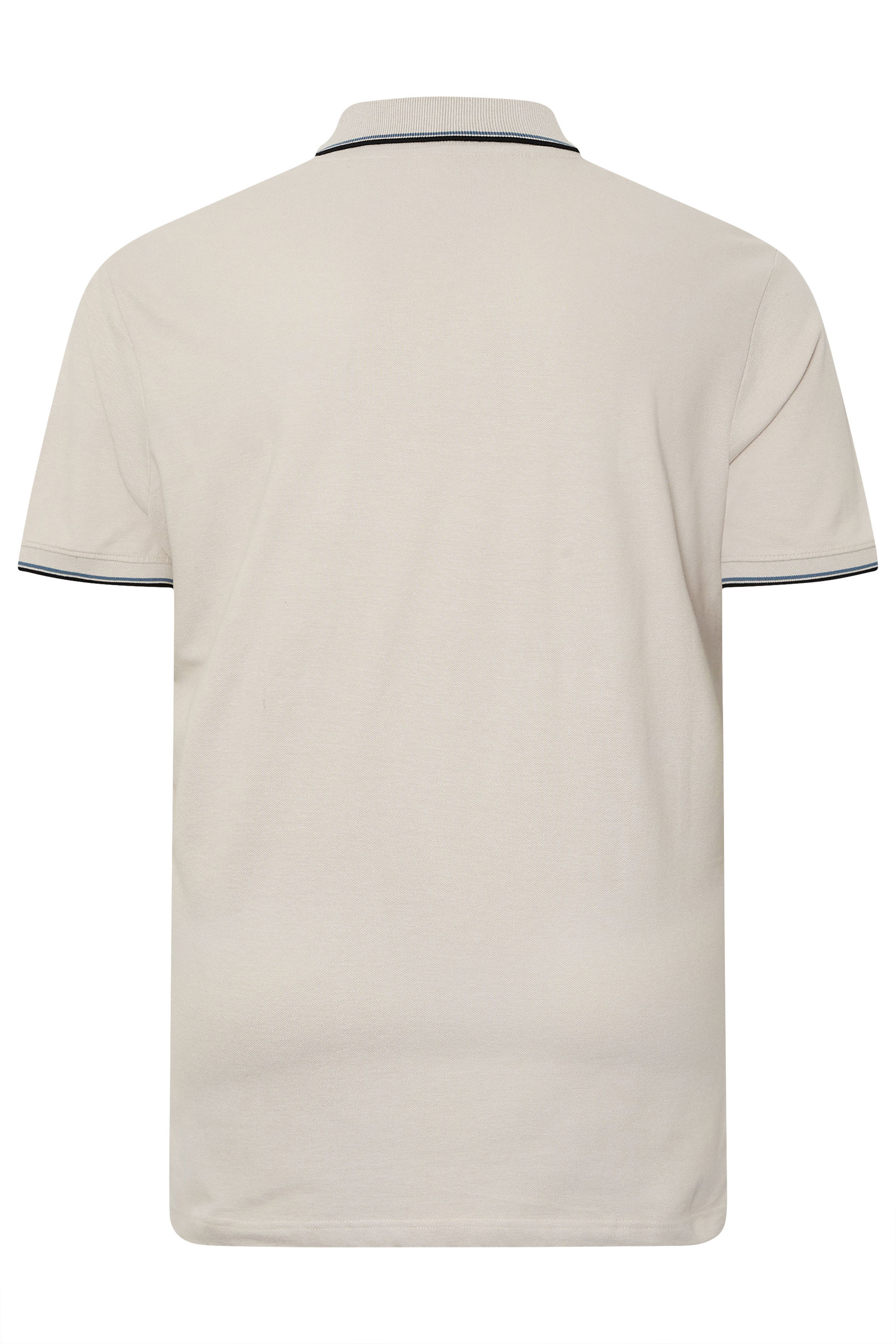 BadRhino Big & Tall Natural Brown Tipped Polo Shirt | BadRhino 8