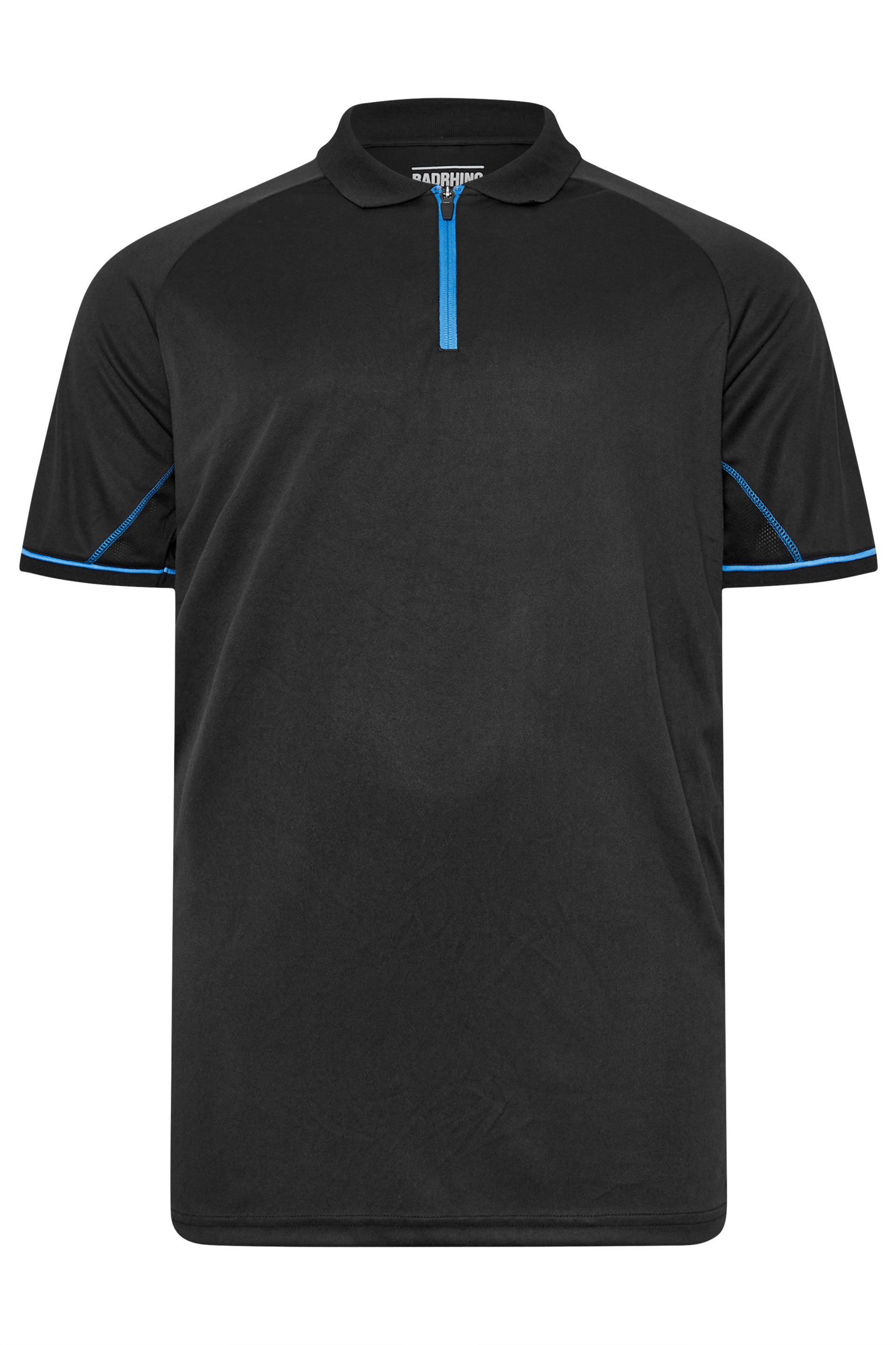 BadRhino Big & Tall Workwear Black Zip Polo Shirt | BadRhino 7