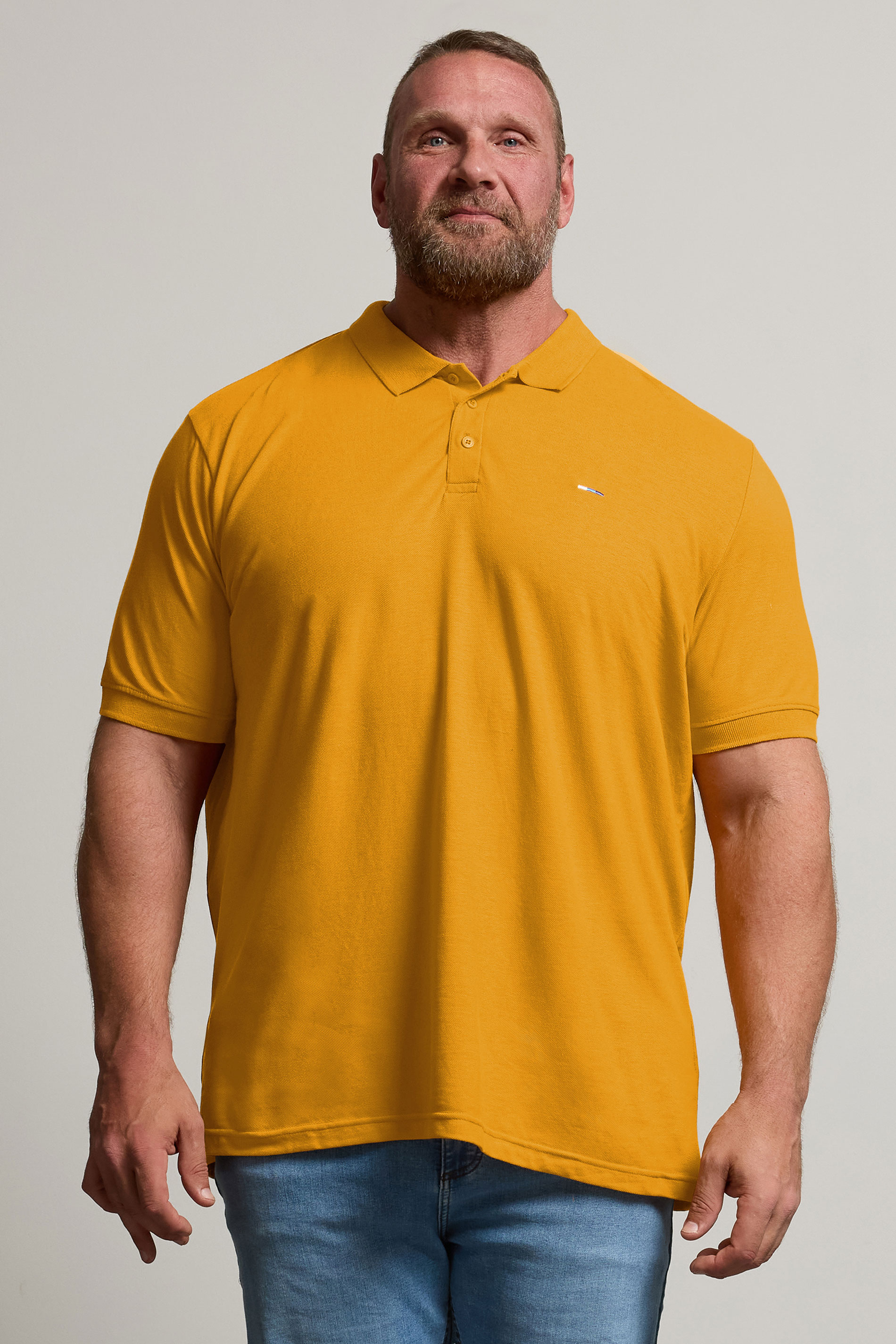 BadRhino Big & Tall Mustard Yellow Polo Shirt | BadRhino 2