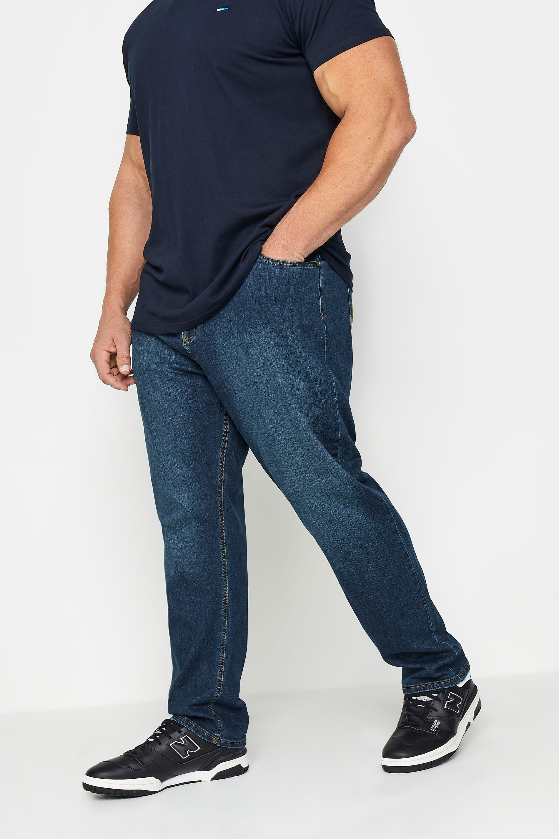 BadRhino Big & Tall Mid Blue Stretch Jeans | BadRhino 1