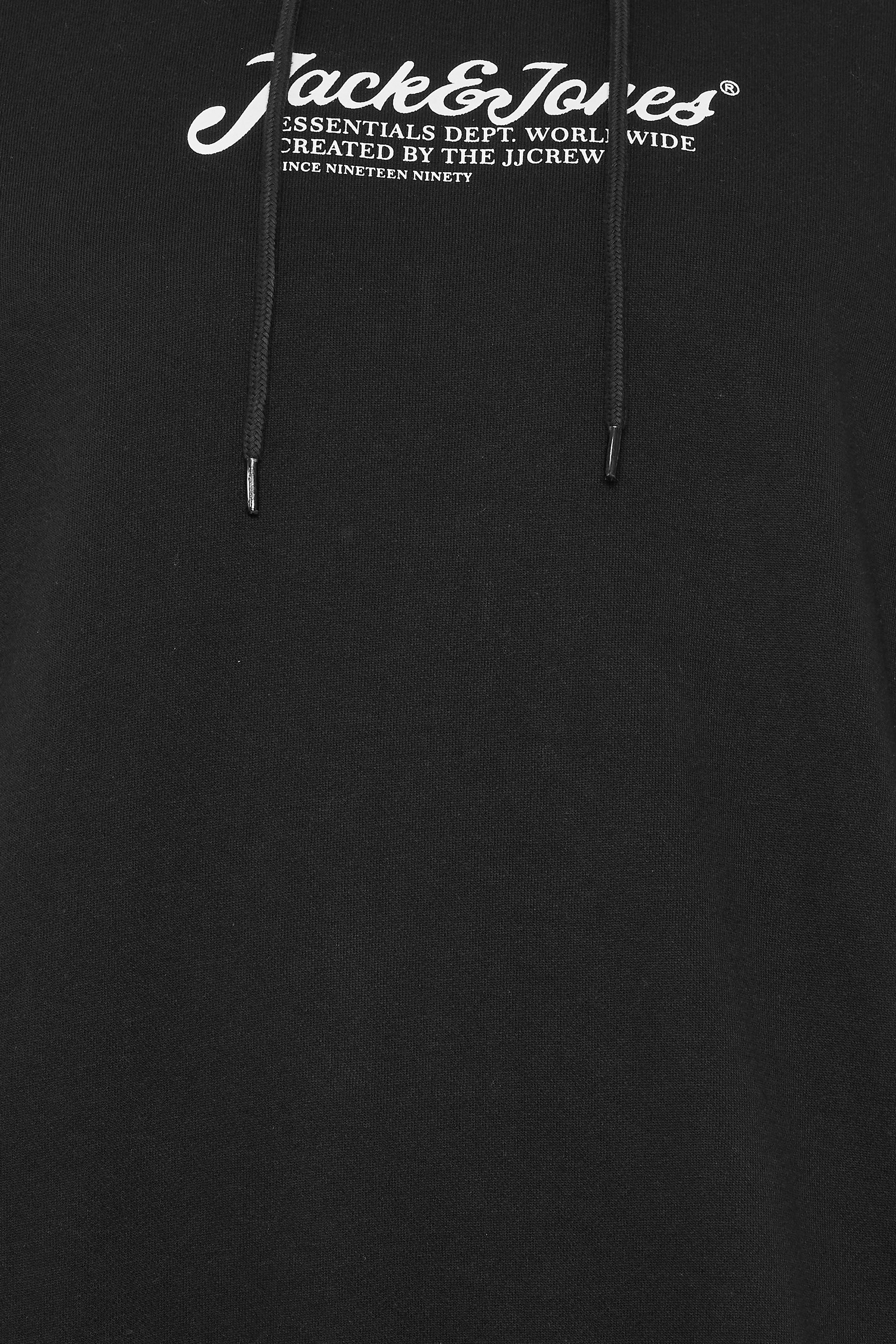 JACK & JONES Big & Tall Black Beau Hoodie | BadRhino 2