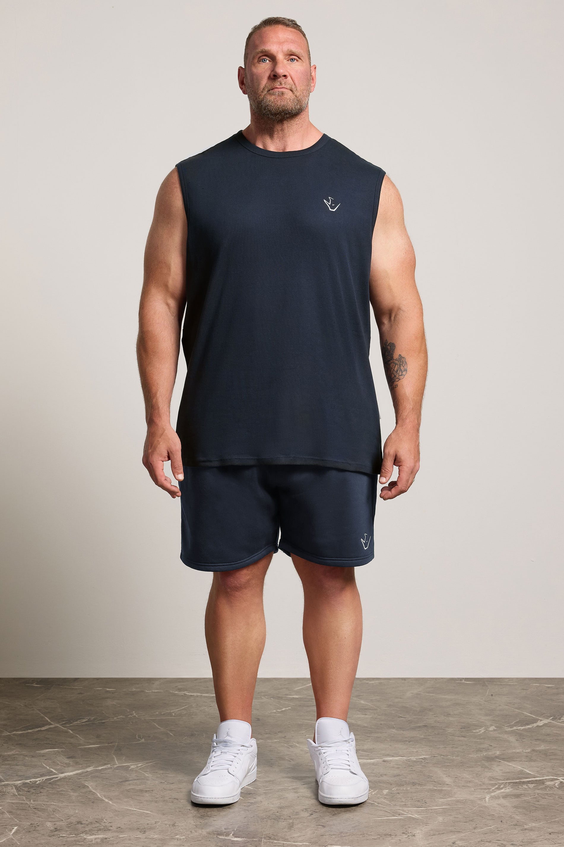 IronRhino Big & Tall Navy Blue 'Rest Day' Vest & Short Set BadRhino — free download